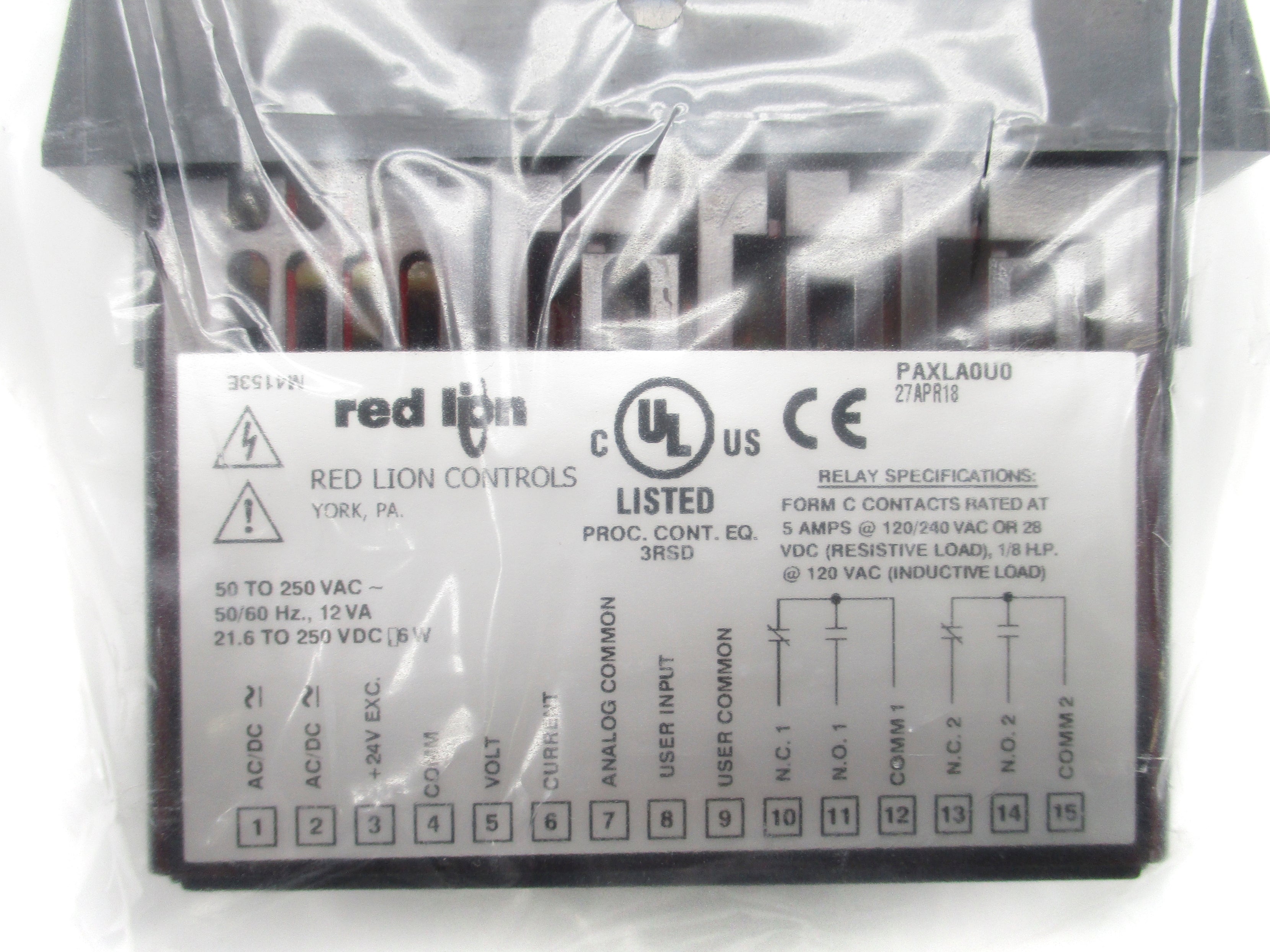 RED LION CONTROLS PAXLA0U0 50-250VAC NSMP