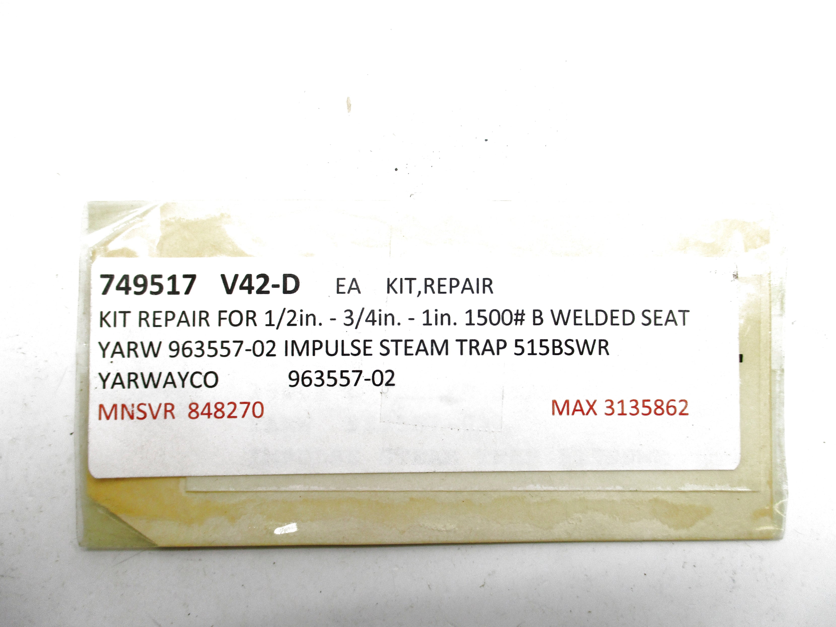 YARWAY 1500#B 1/2"x3/4"x1" NSMP