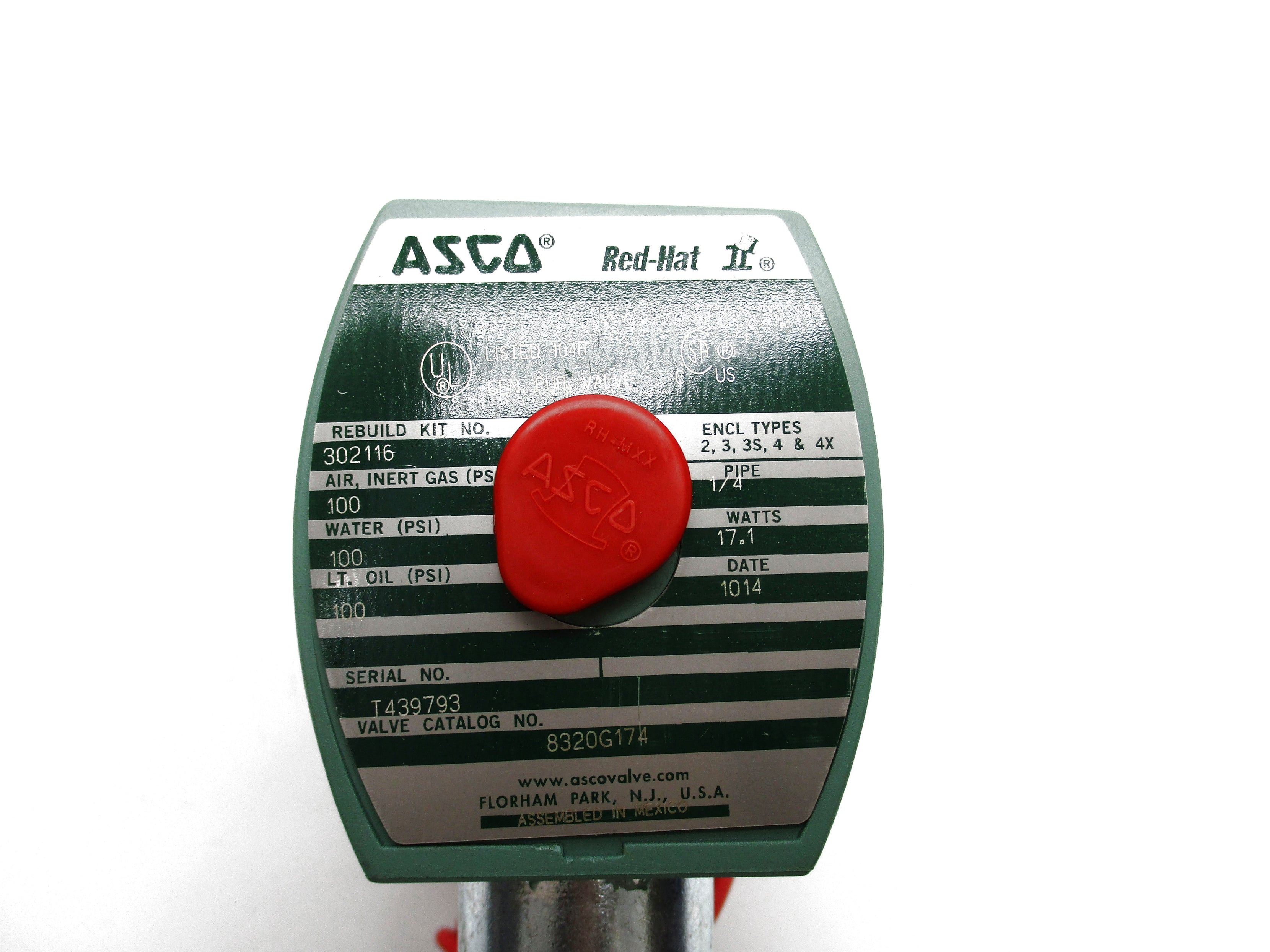 ASCO 8320G174 120/60 110/50 100PSI NSMP