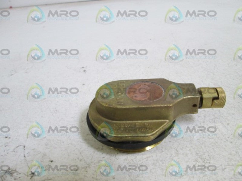 WESCO HORIZONTAL BRASS DRUM VENT 272030 *NEW IN BOX*