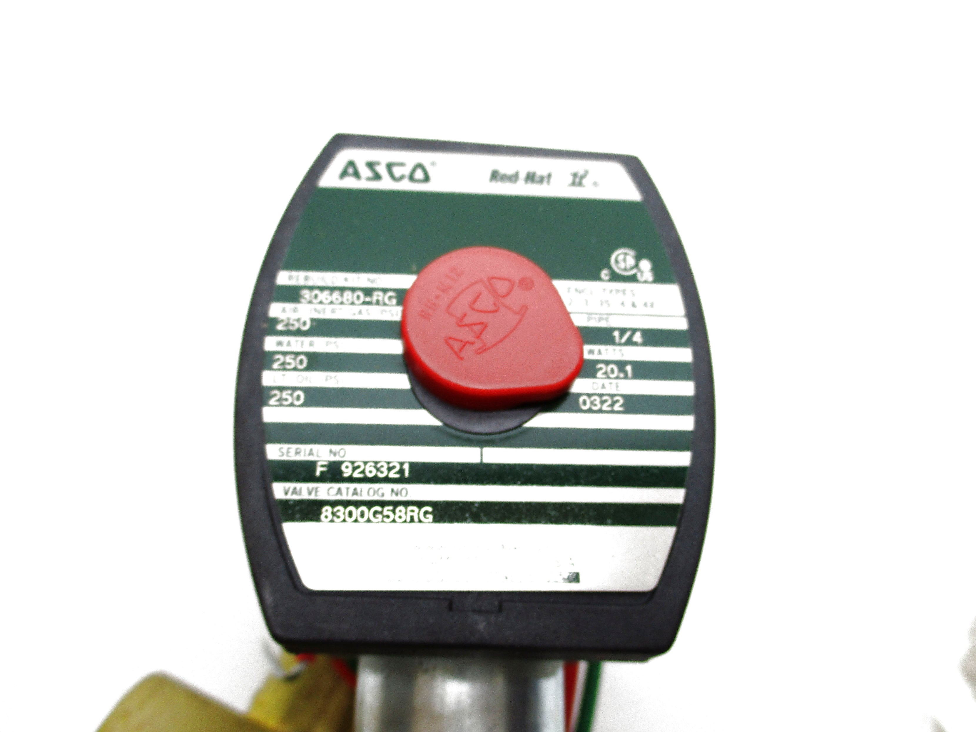 ASCO 8300G58RG 120V 250PSI NSMP