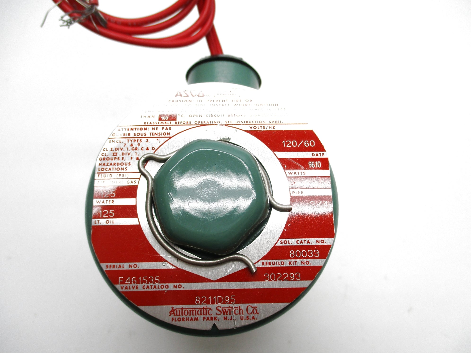 ASCO 8211D95 120V 125PSI 3/4" NSMP