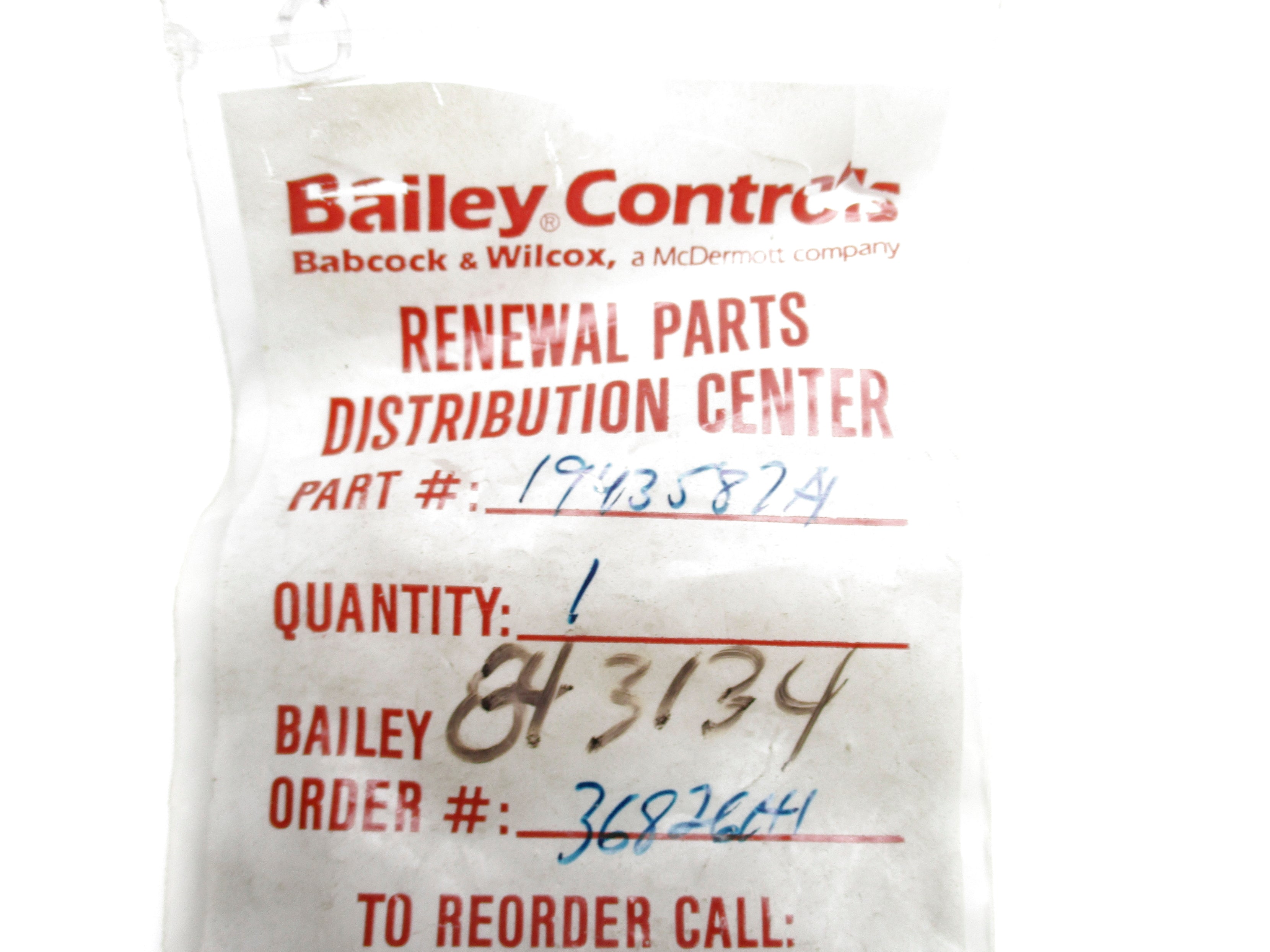 BAILEY CONTROLS 1943587A1 NSMP