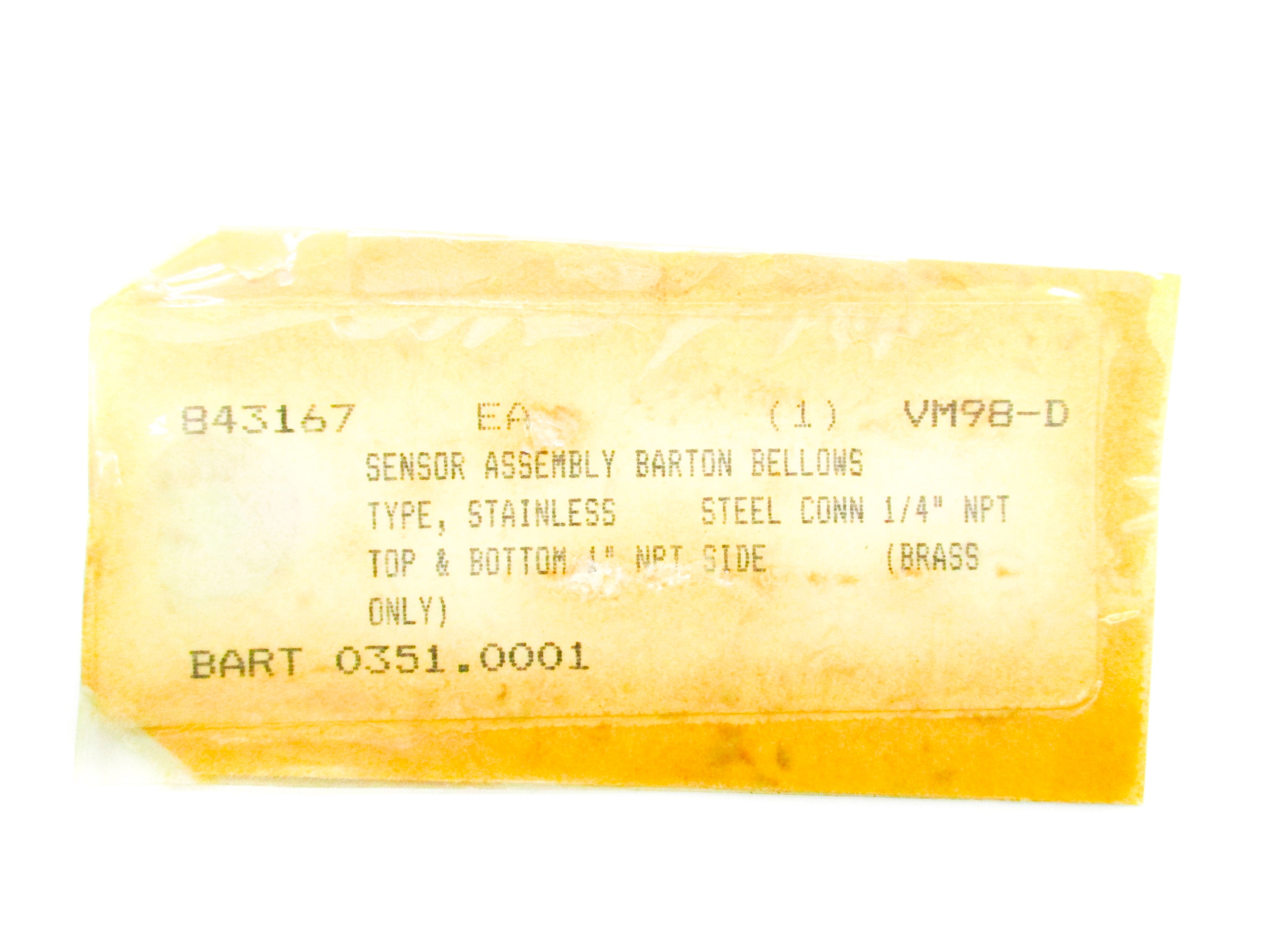 BARTON BELLOWS 0351.0001 11-1/4" UNMP