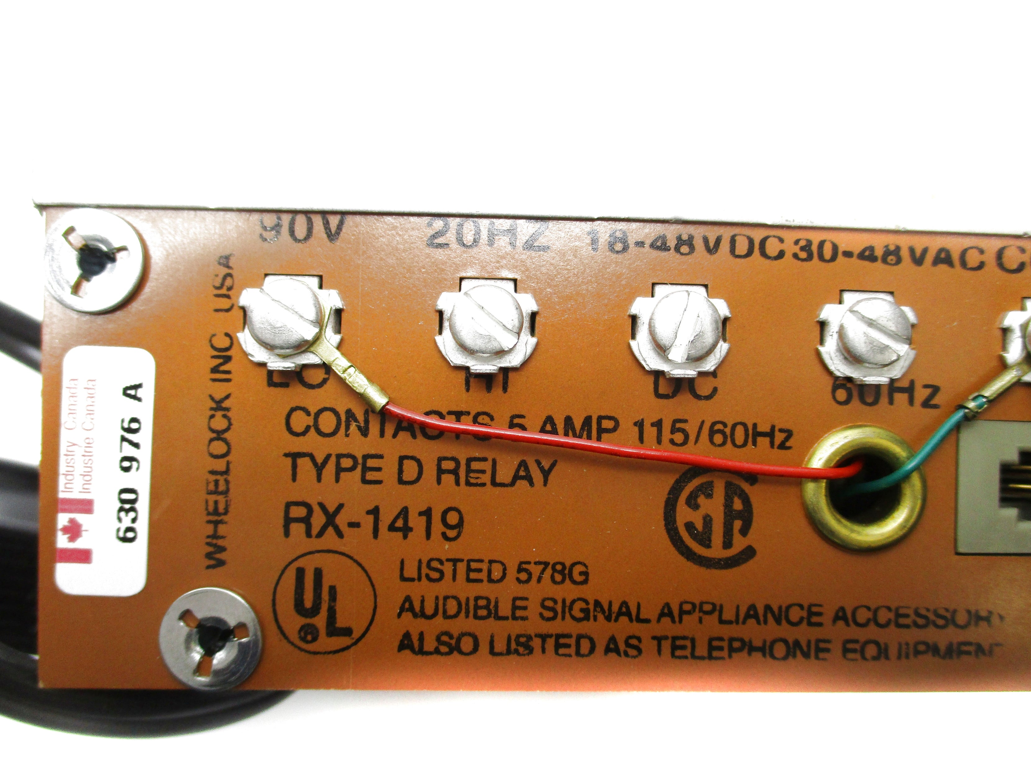 WHEELOCK RX-1419 115V 5A NSMP