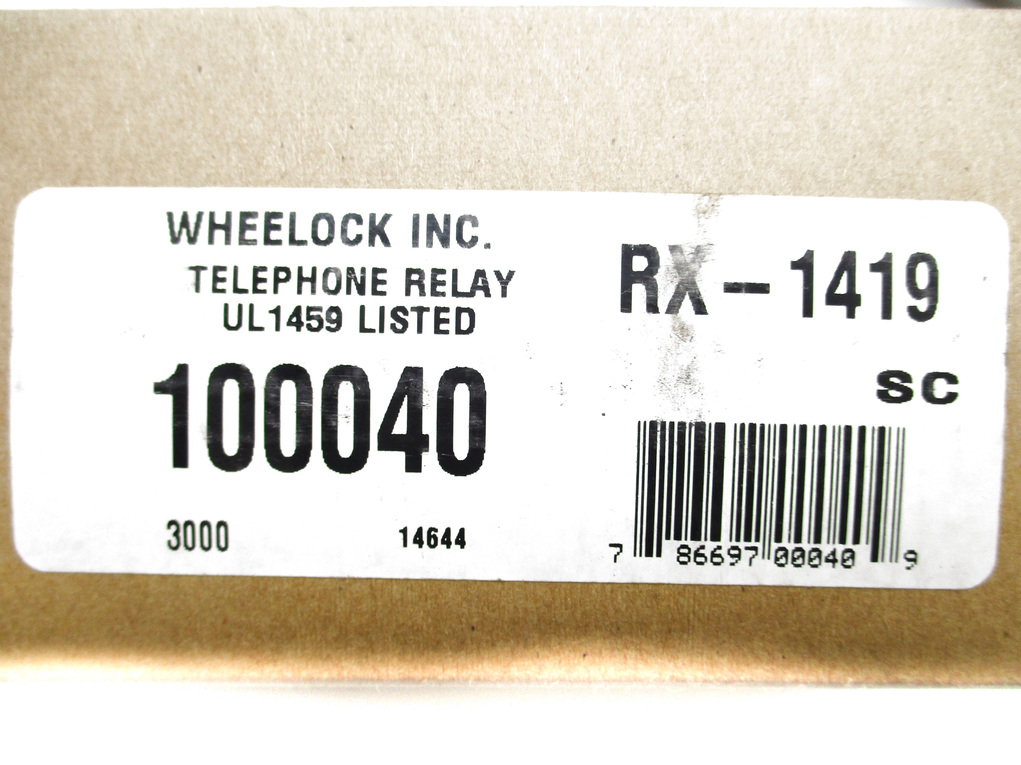 WHEELOCK RX-1419 115V 5A NSMP