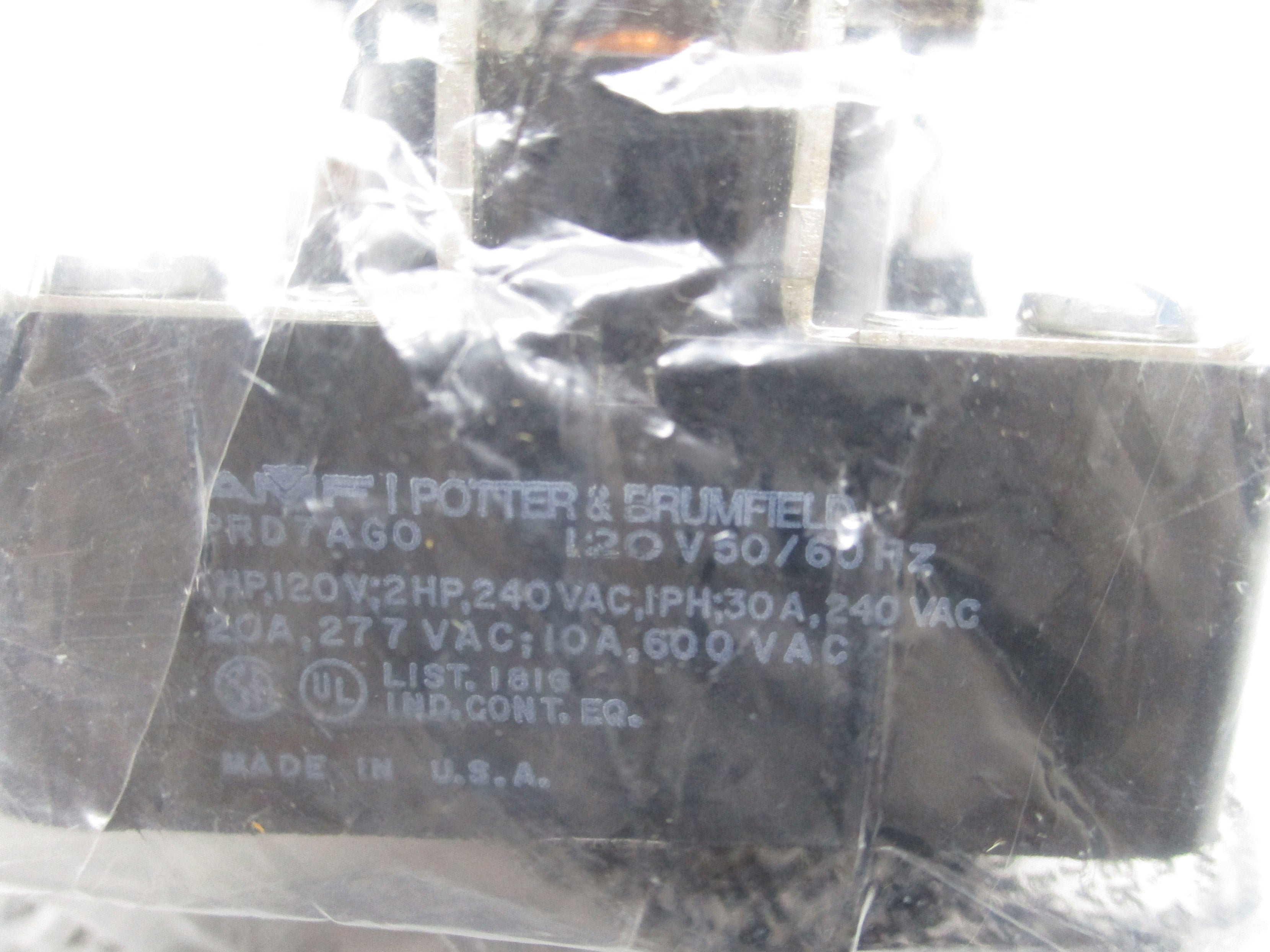 POTTER & BRUMFIELD PRD7AG0-120 120VAC 30A NSMP
