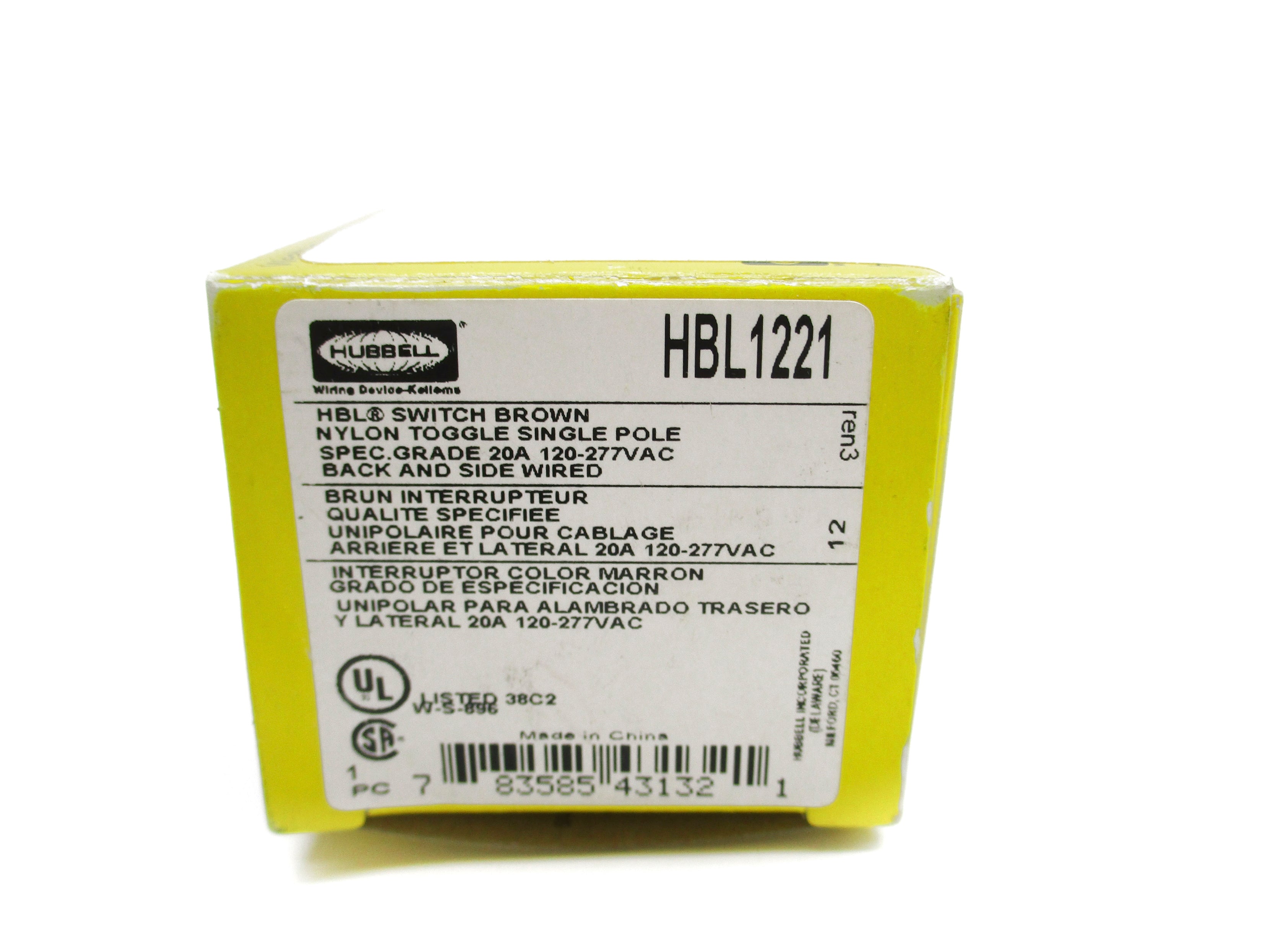 HUBBELL HBL1221 120-277VAC 20A NSMP