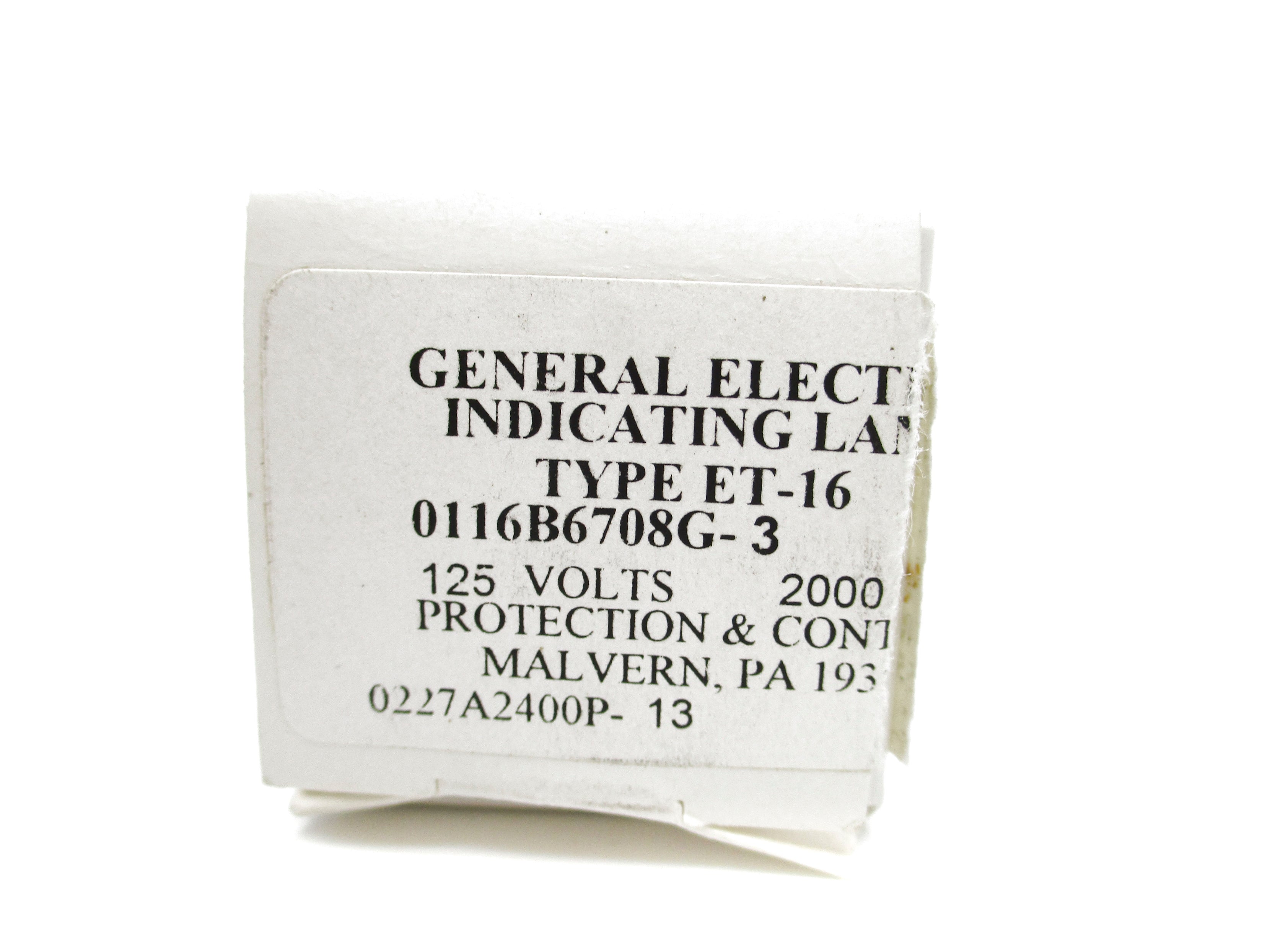 GENERAL ELECTRIC 0116B6708G-3 ET-16 NSMP