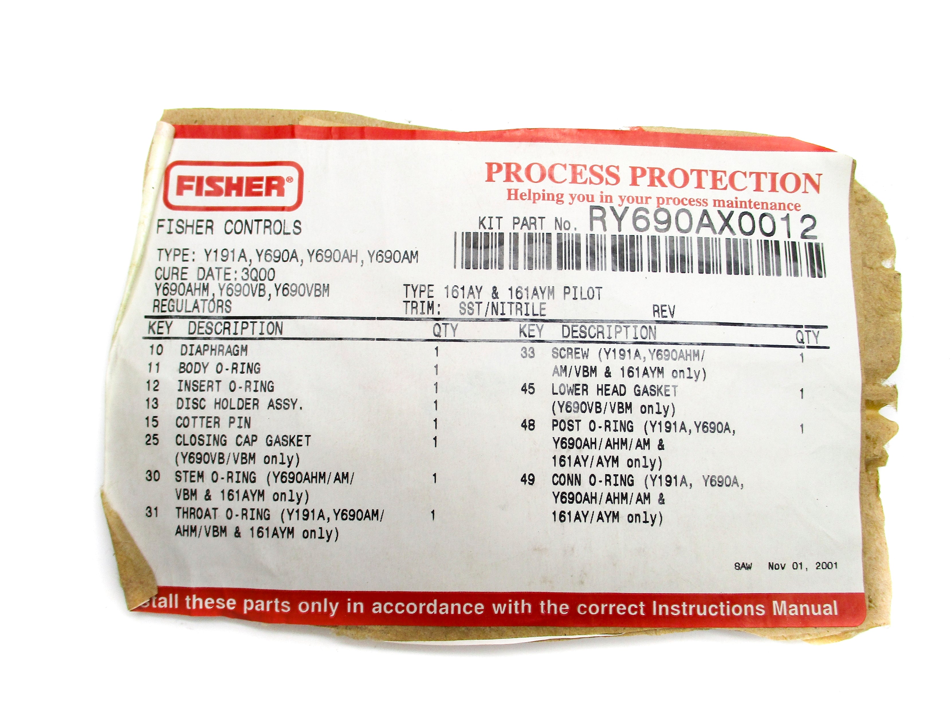 FISHER RY690AX0012 NSNP