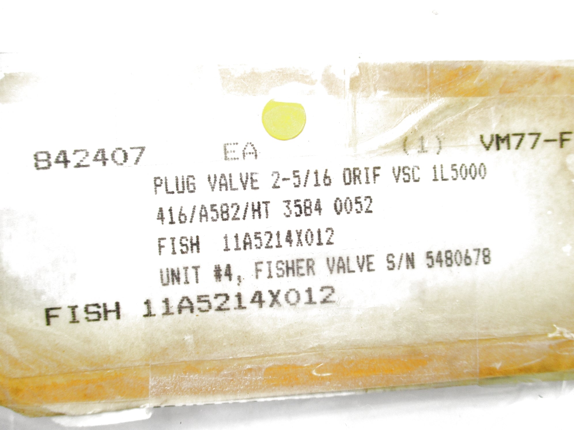 FISHER 11A5214X012 NSNP