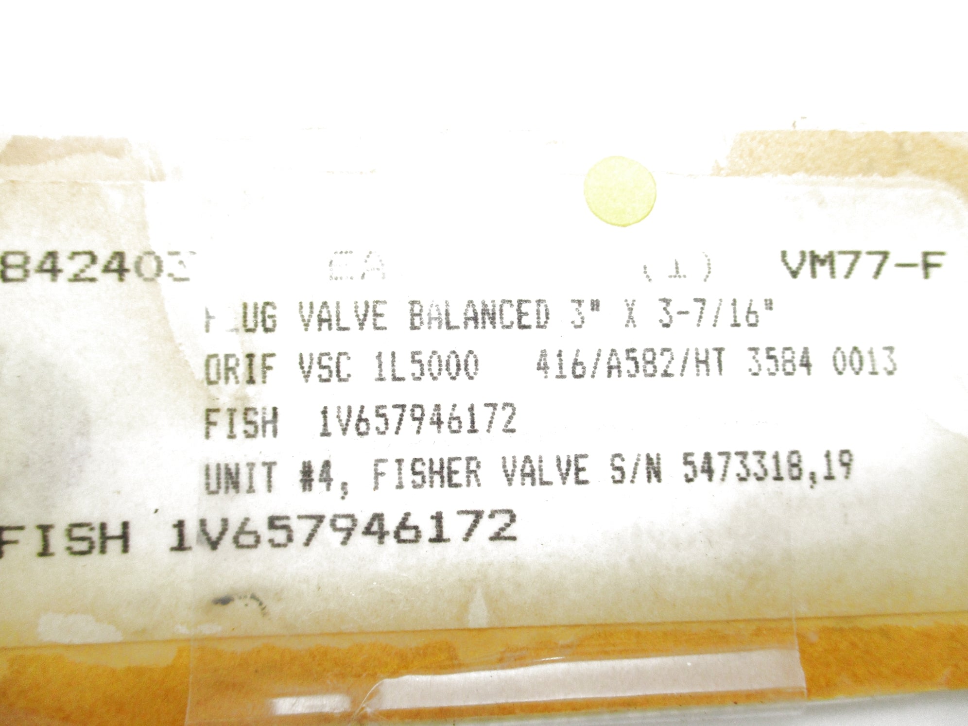 FISHER 1V657946172 NSNP