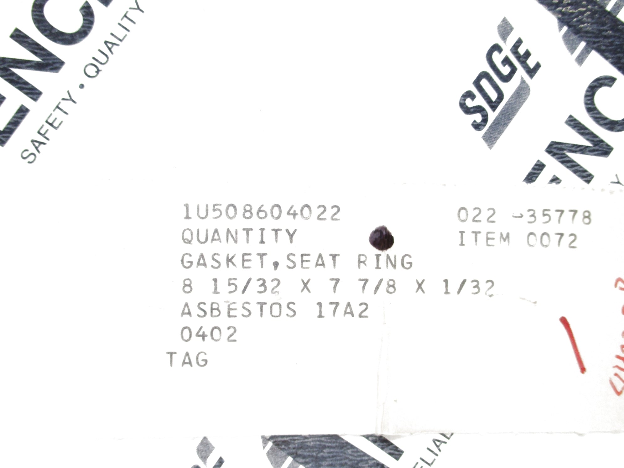 INDUSTRIAL MRO 1U508604022 NSMP