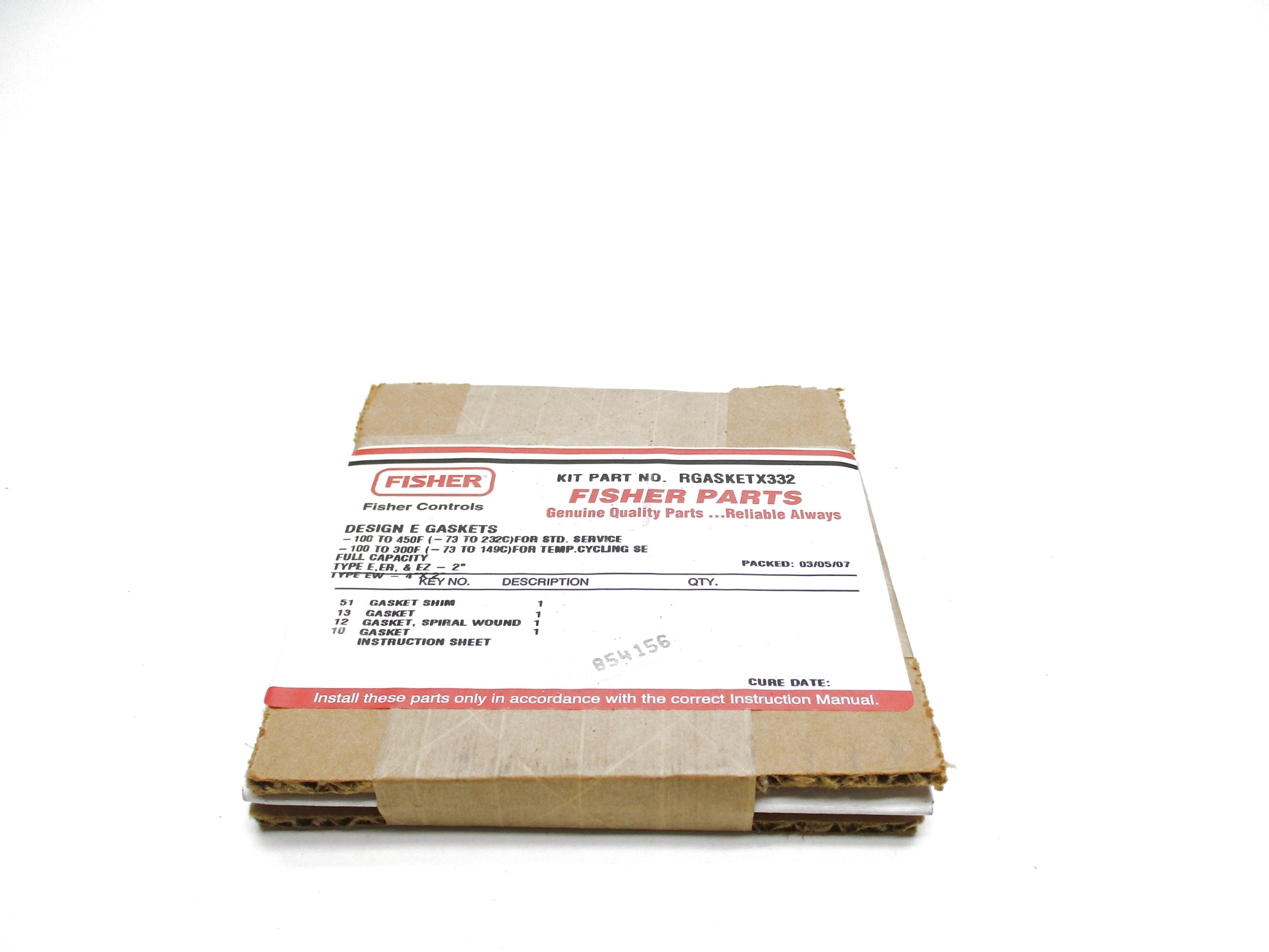 FISHER RGASKETX332 NSFS