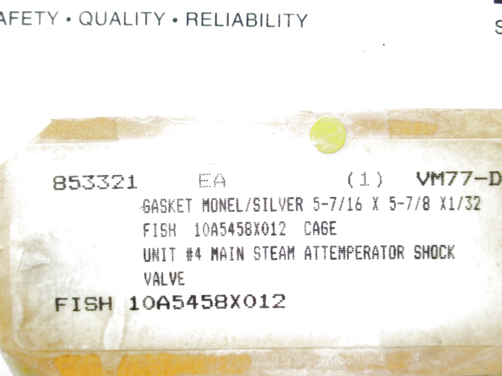 INDUSTRIAL MRO 10A5458X012 NSMP