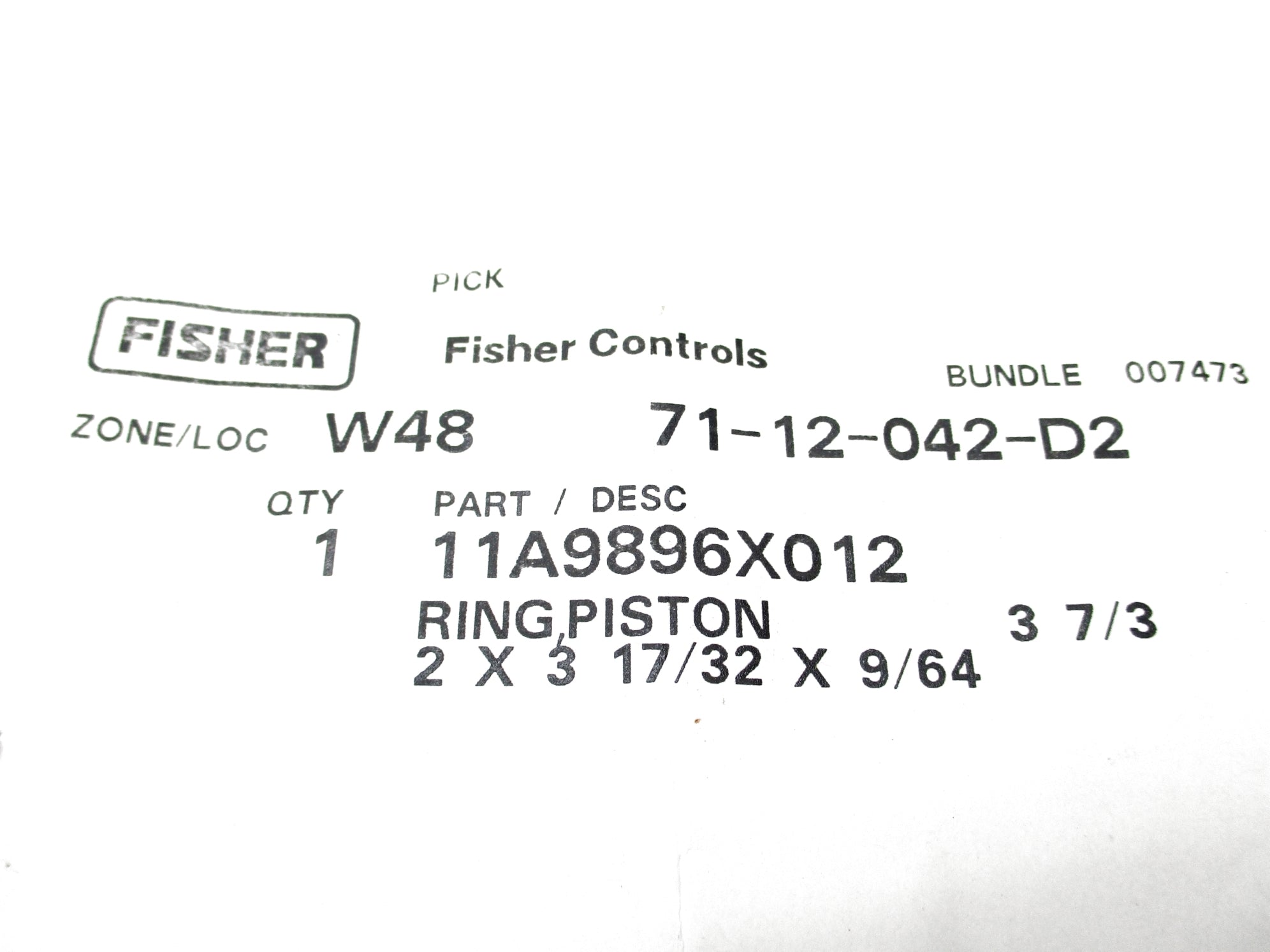 FISHER 11A9896X012 NSNP