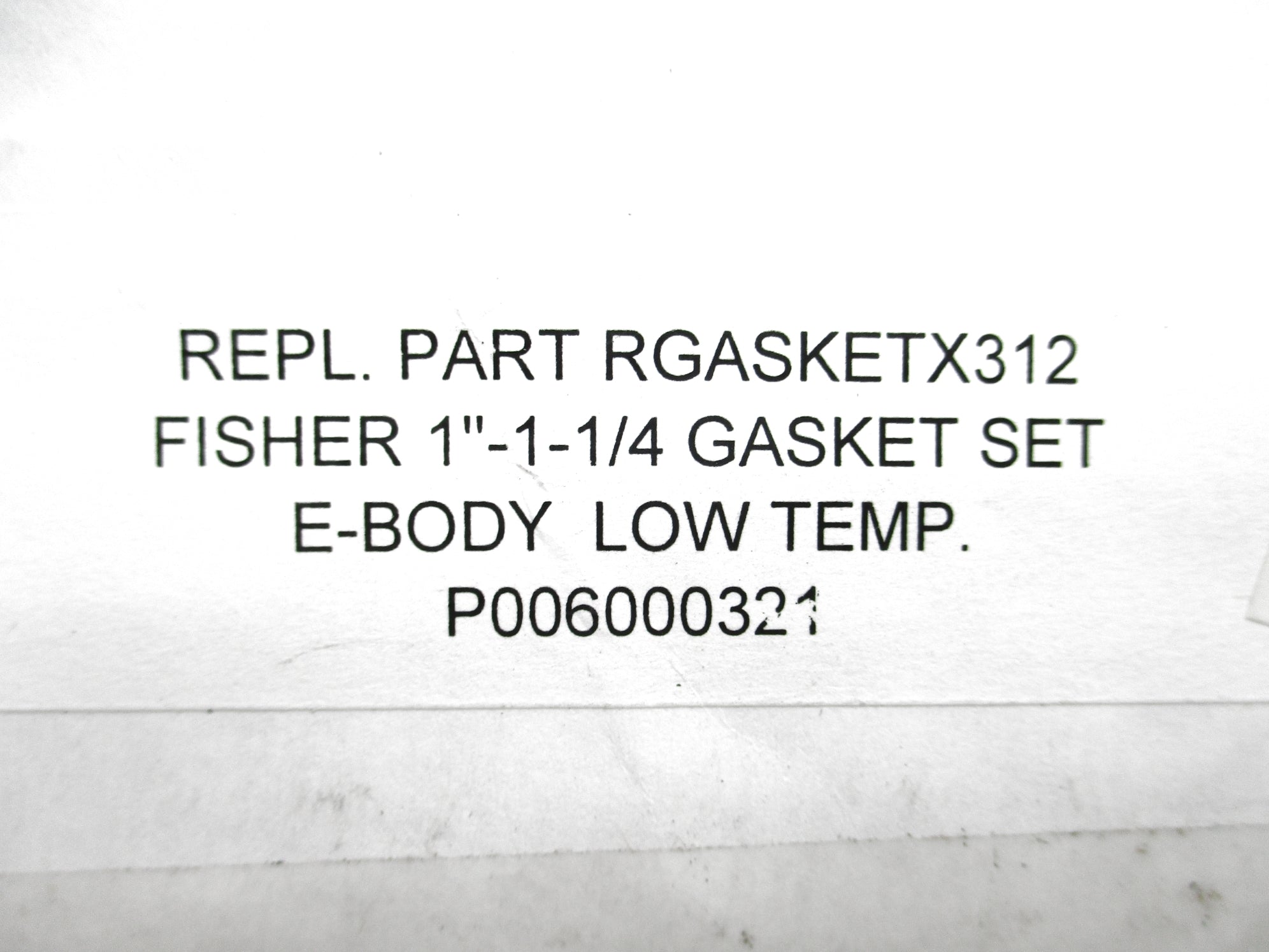FISHER RGASKETX312 NSNP