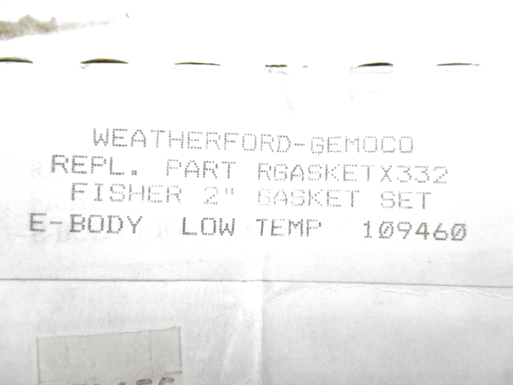 FISHER RGASKETX332 2" NSNP