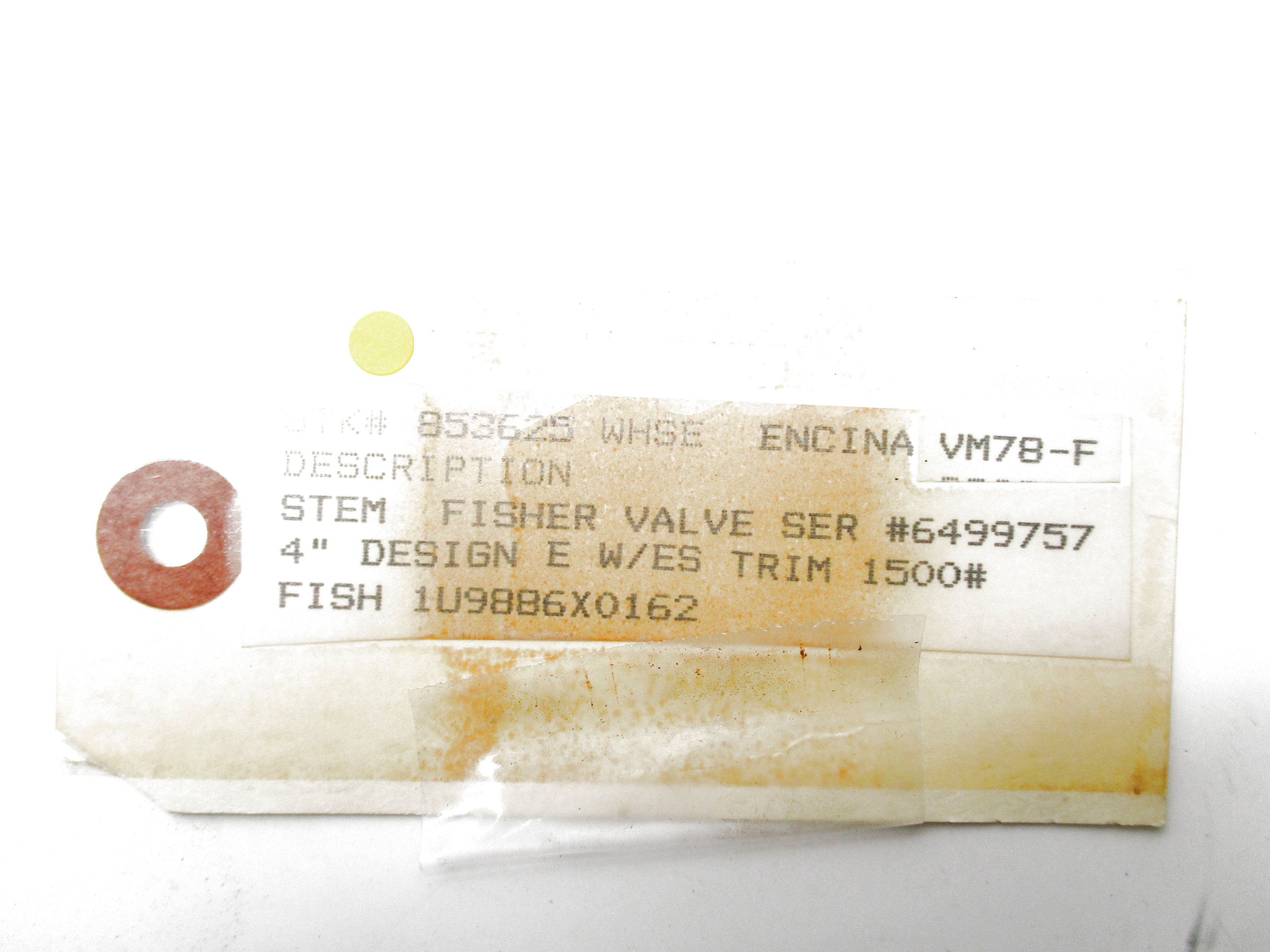 FISHER 1U9886X0162 NSNP