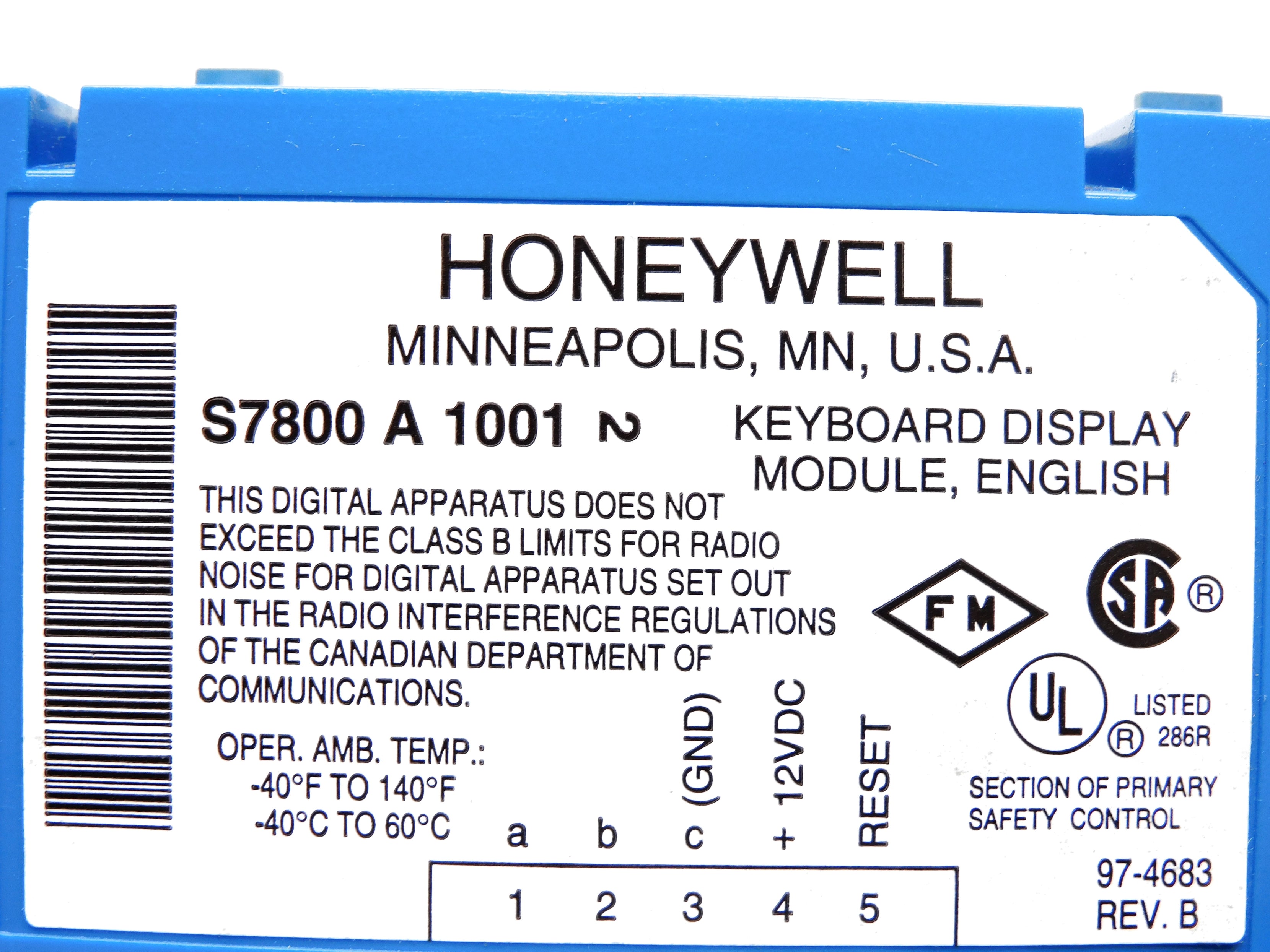 HONEYWELL S7800A1001 12VDC UNMP