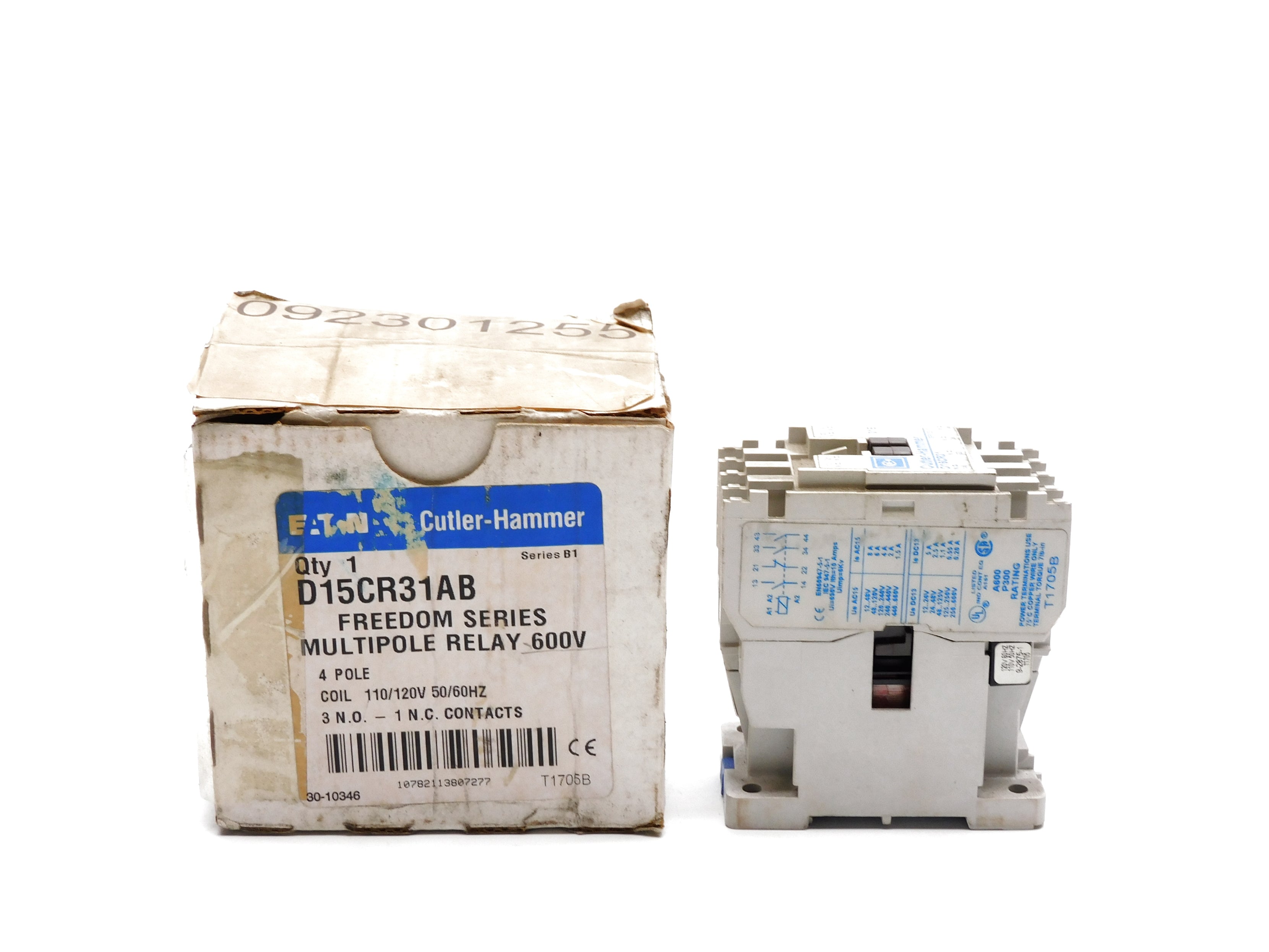CUTLER HAMMER D15CR31AB SER. B1 110/120V 8A NSMP