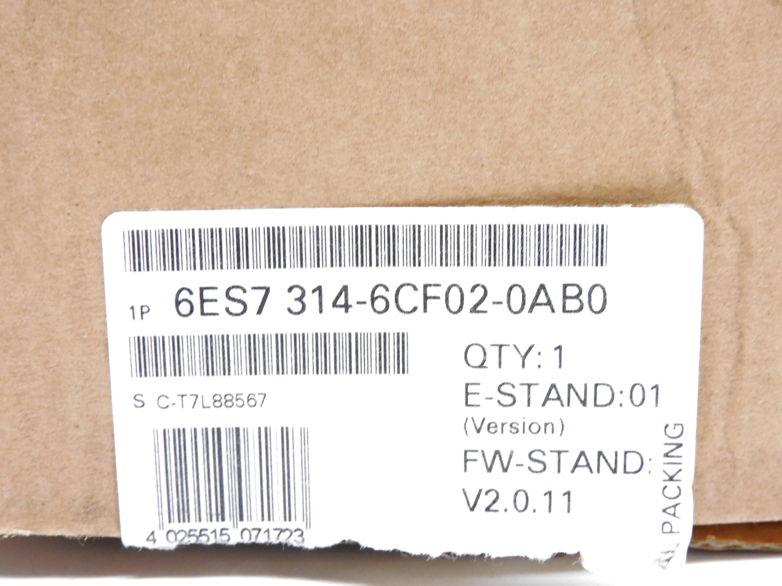 SIEMENS 6ES7314-6CF02-0AB0 NSMP