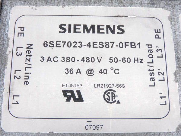 SIEMENS 6SE7023-4ES87-0FB1 NSNP