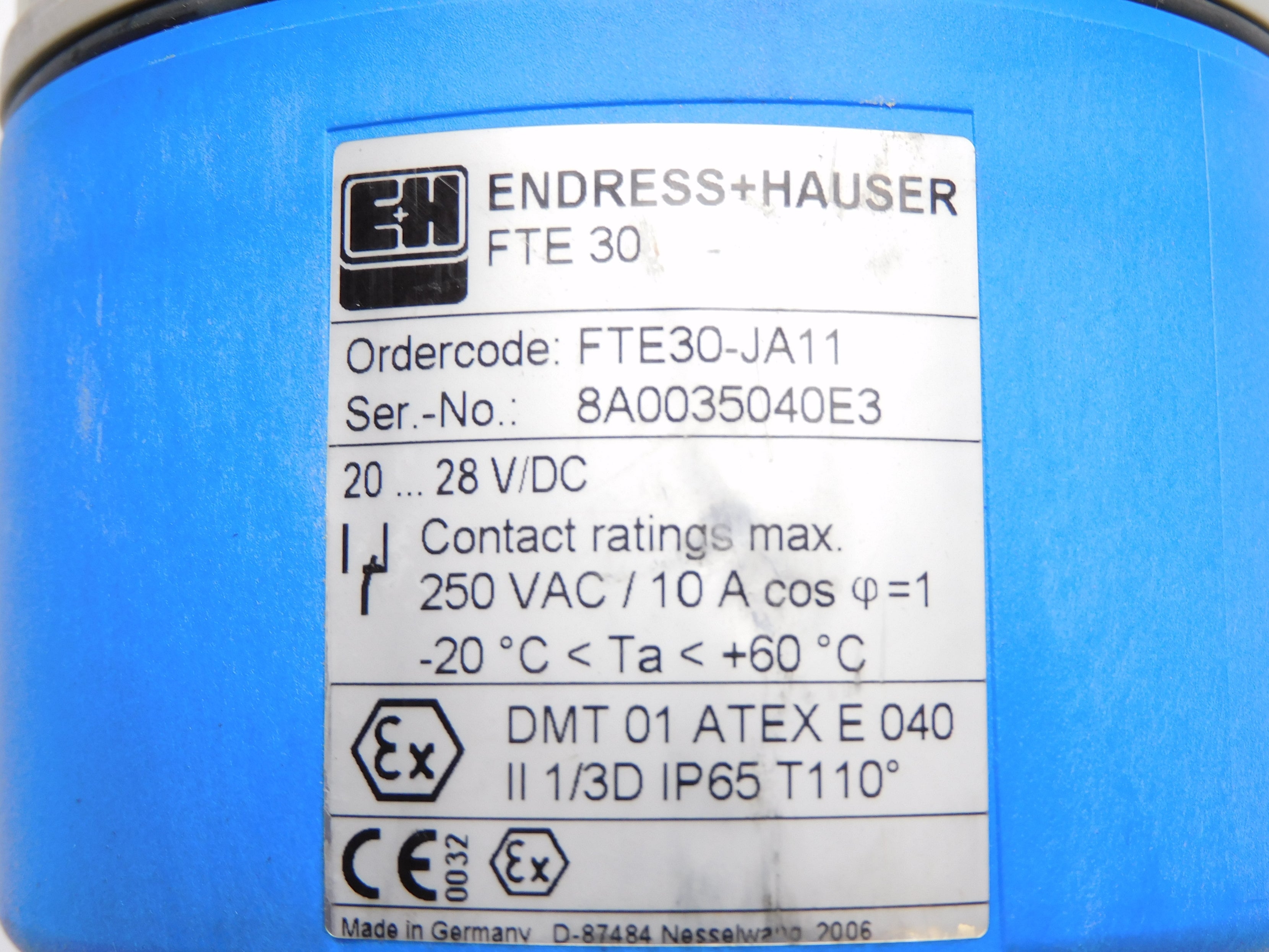 ENDRESS+HAUSER FTE30-JA11 NSNP