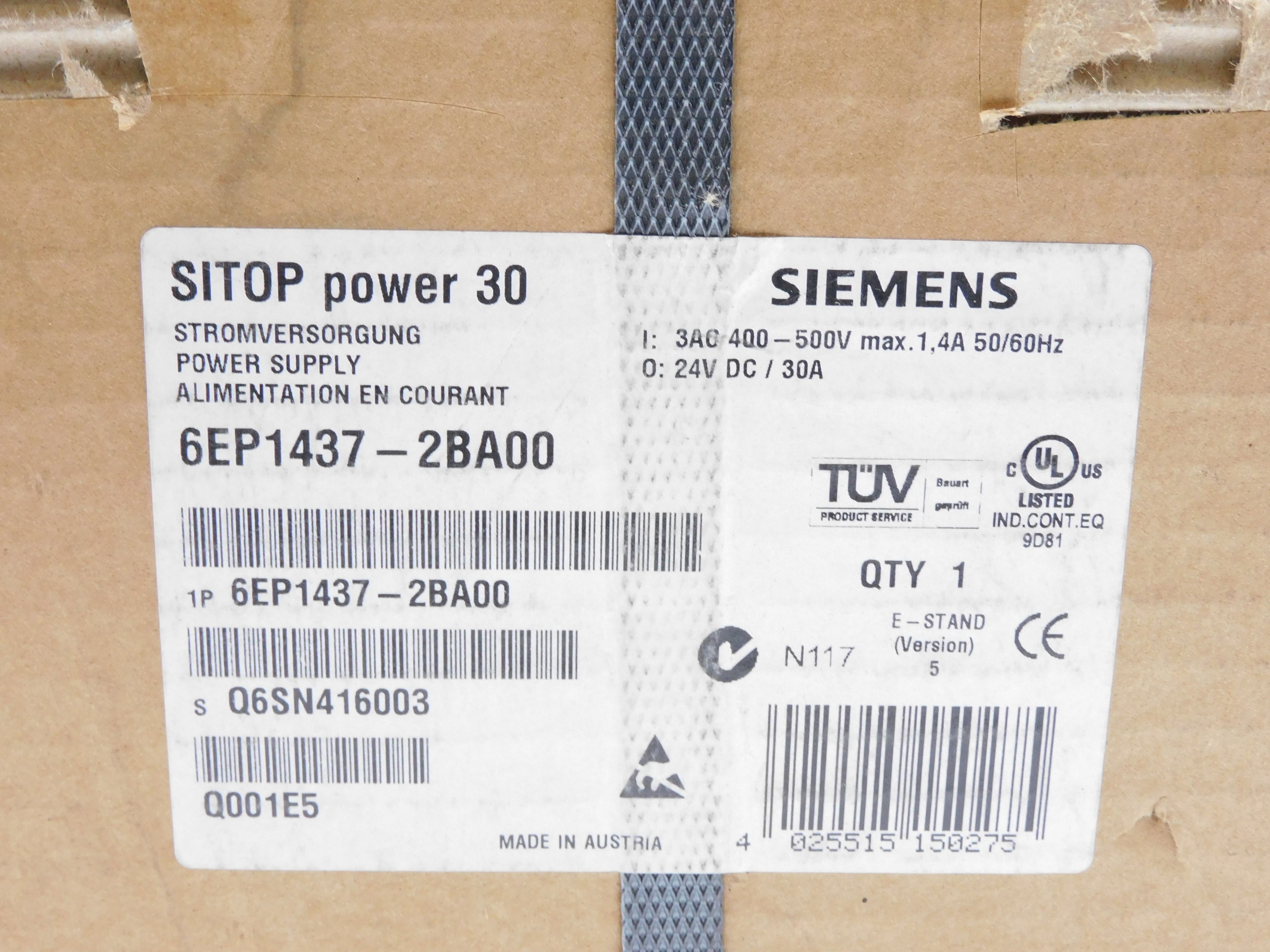 SIEMENS 6EP1437-2BA00 NSFS