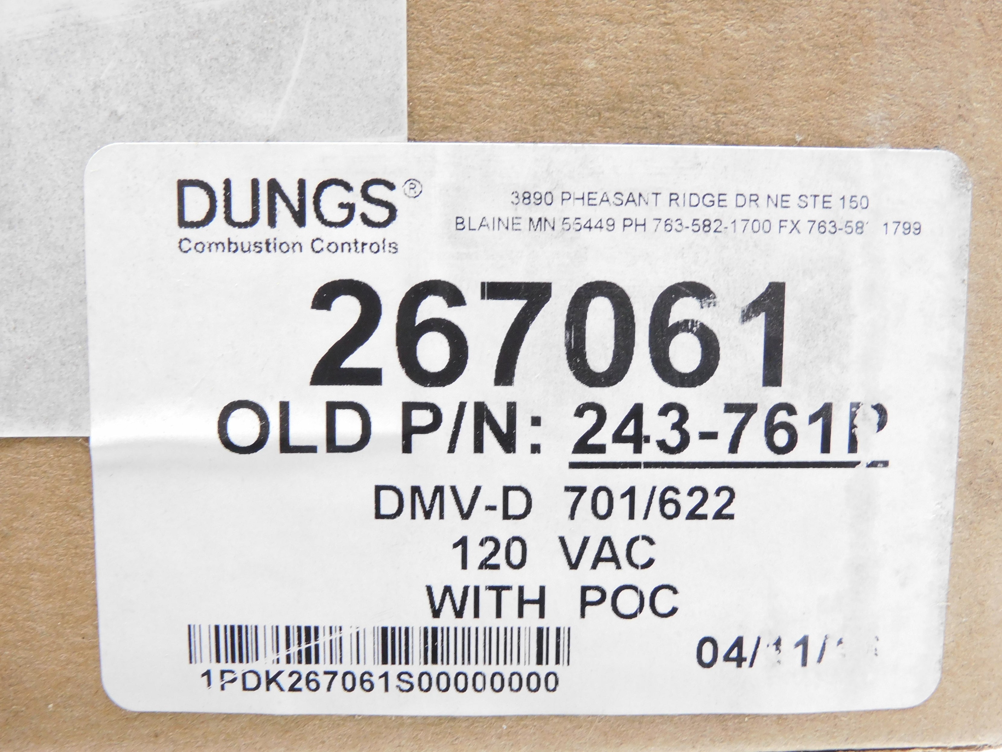 DUNGS DMV-D701/622 267061 120VAC NSMP