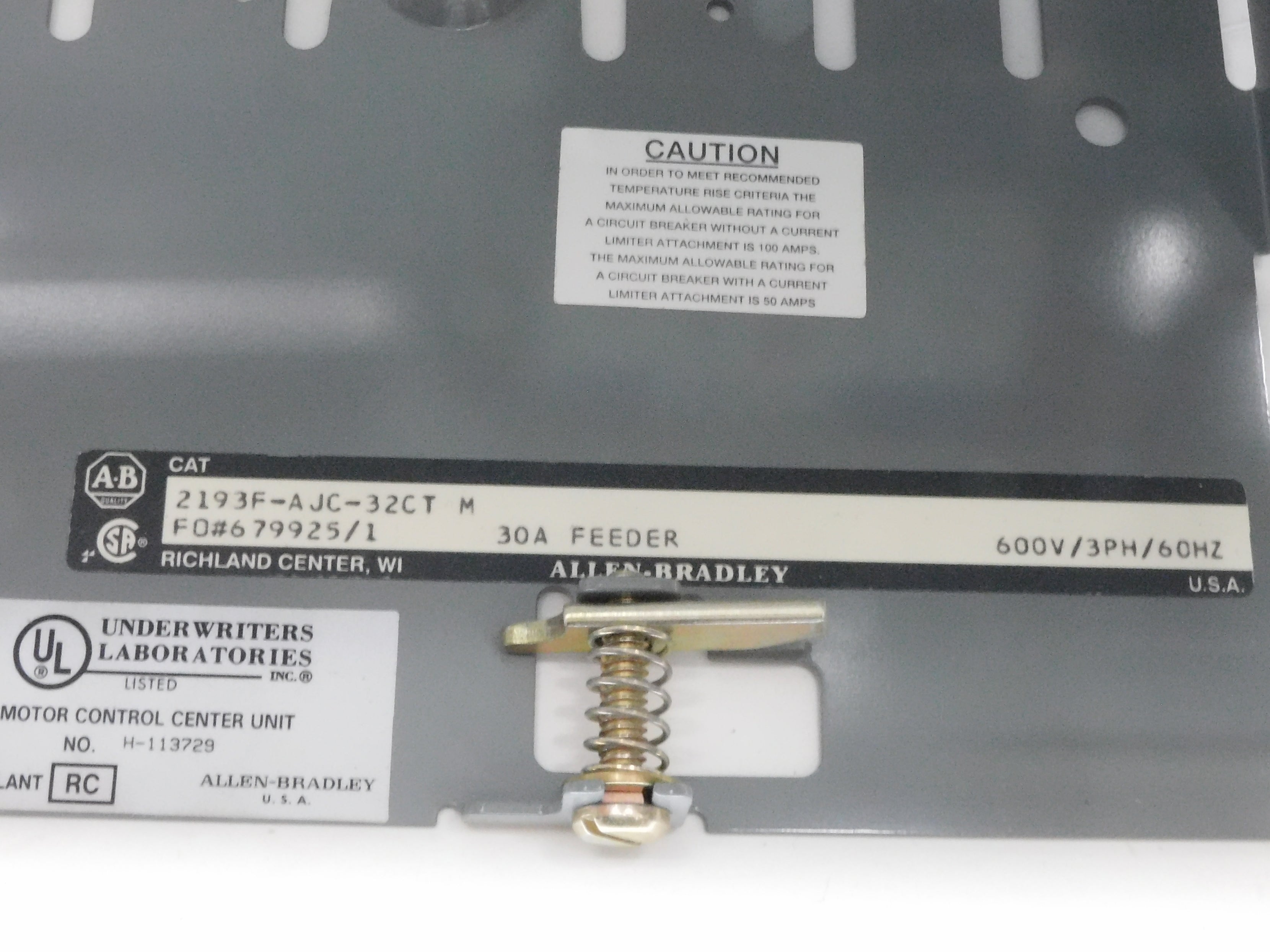 ALLEN BRADLEY 2193F-AJC-32CT SER. M (BR/YL) NSMP