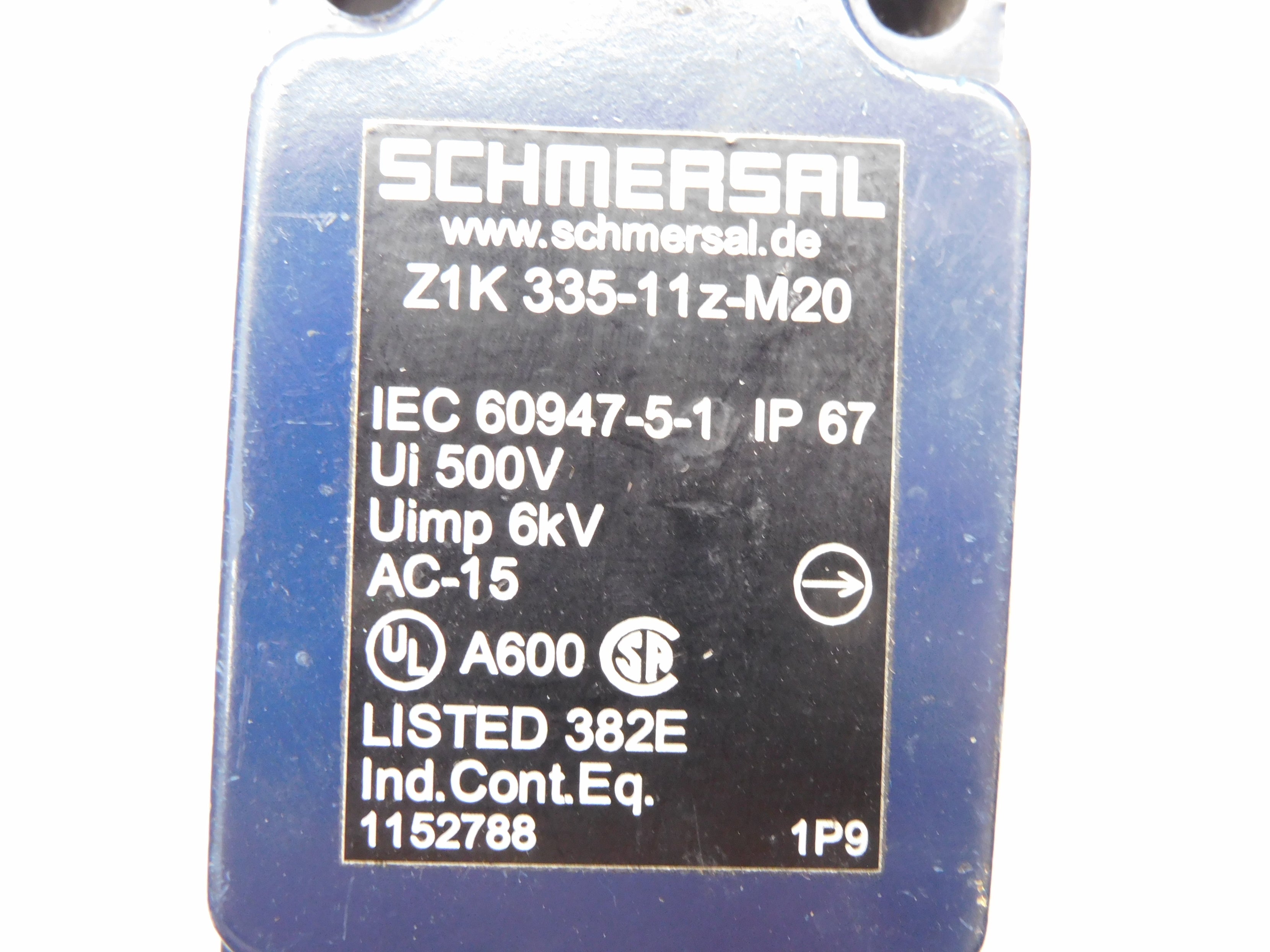 SCHMERSAL Z1K335-11Z-M20 (AS PICTURED) UNMP