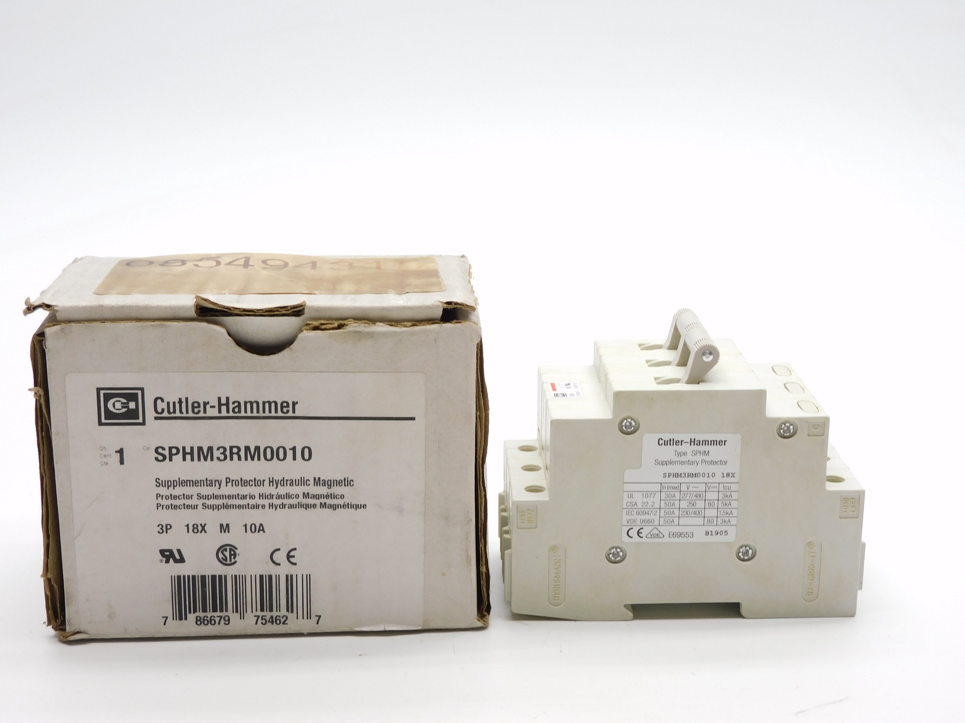 CUTLER HAMMER SPHM3RM0010 10A 277/480V NSMP