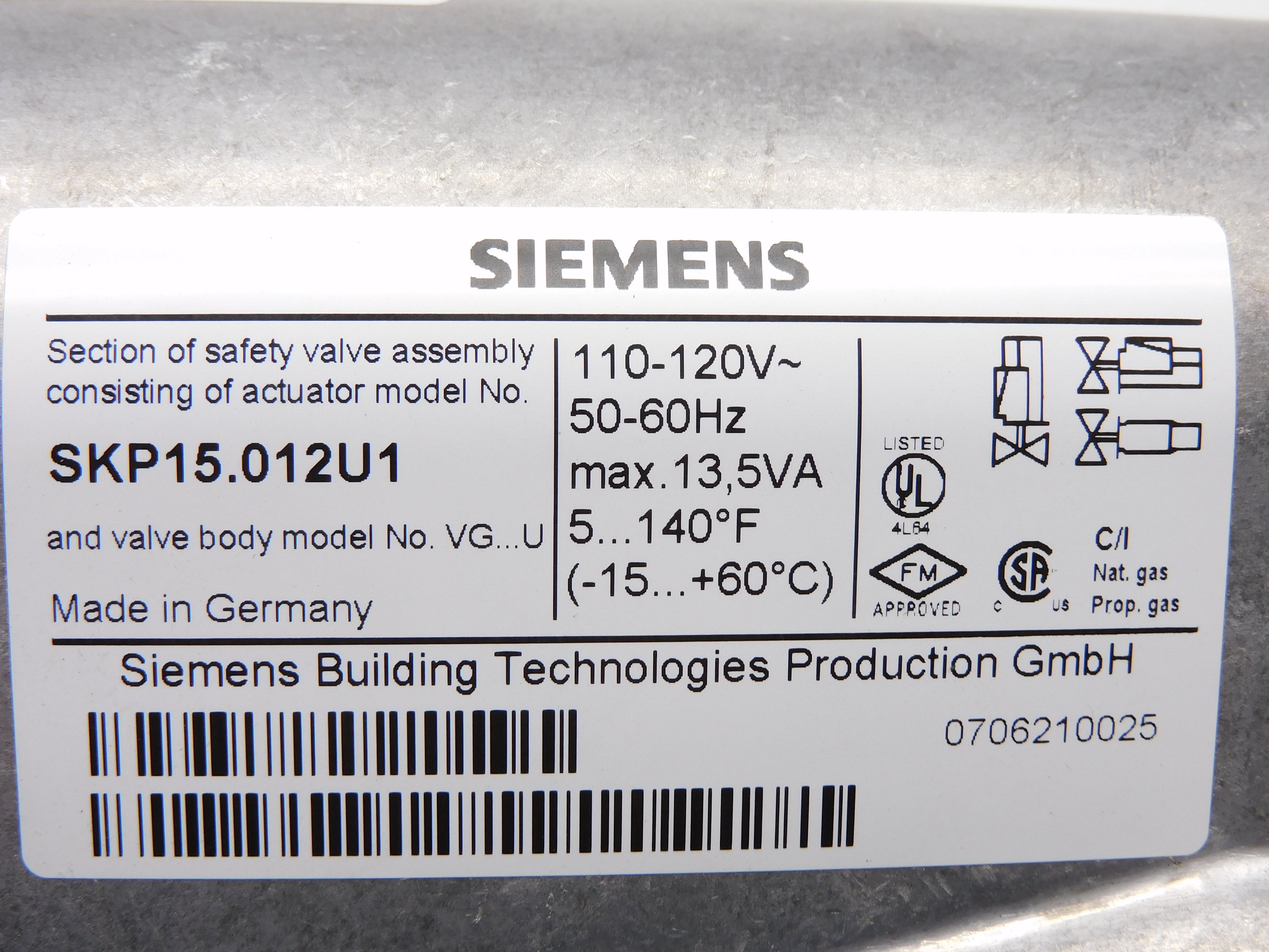 SIEMENS SKP15.012U1 120V NSMP