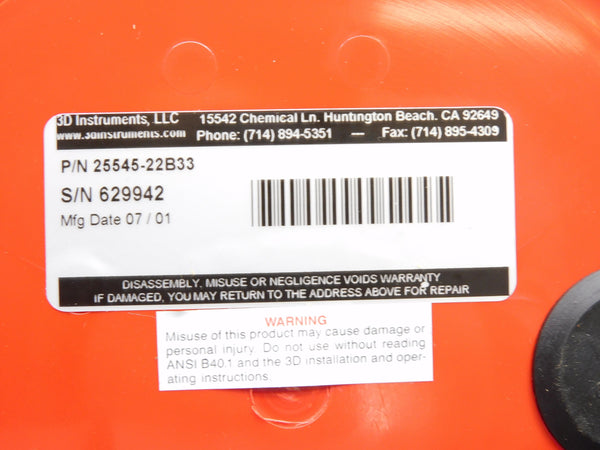 3D INSTRUMENTS 25545-32B23 0-2000PSI NSNP