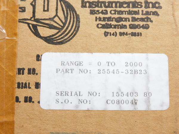 3D INSTRUMENTS 25545-32B23 0-2000PSI NSMP