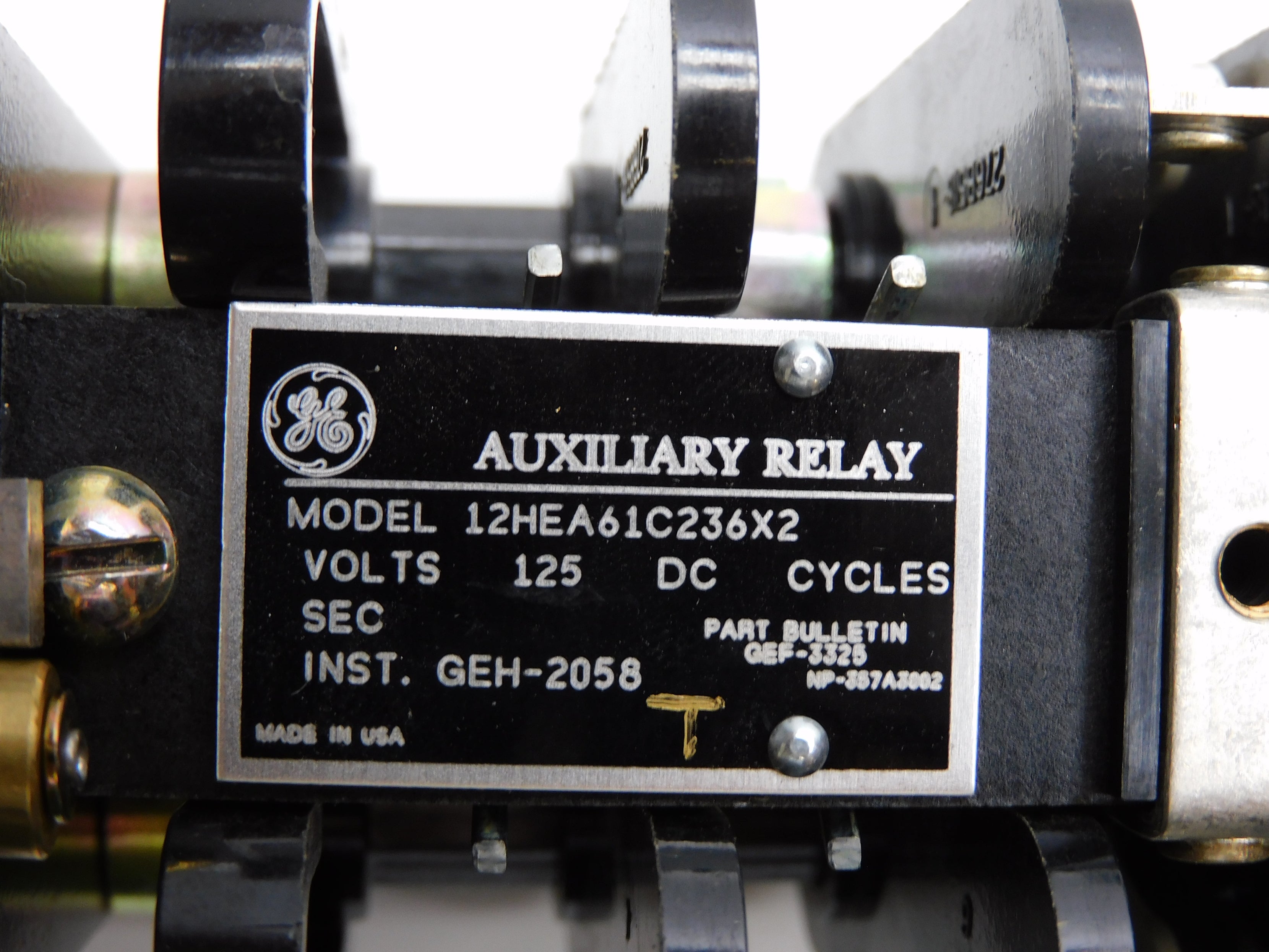 GENERAL ELECTRIC 12HEA61C236X2 125VDC NSMP