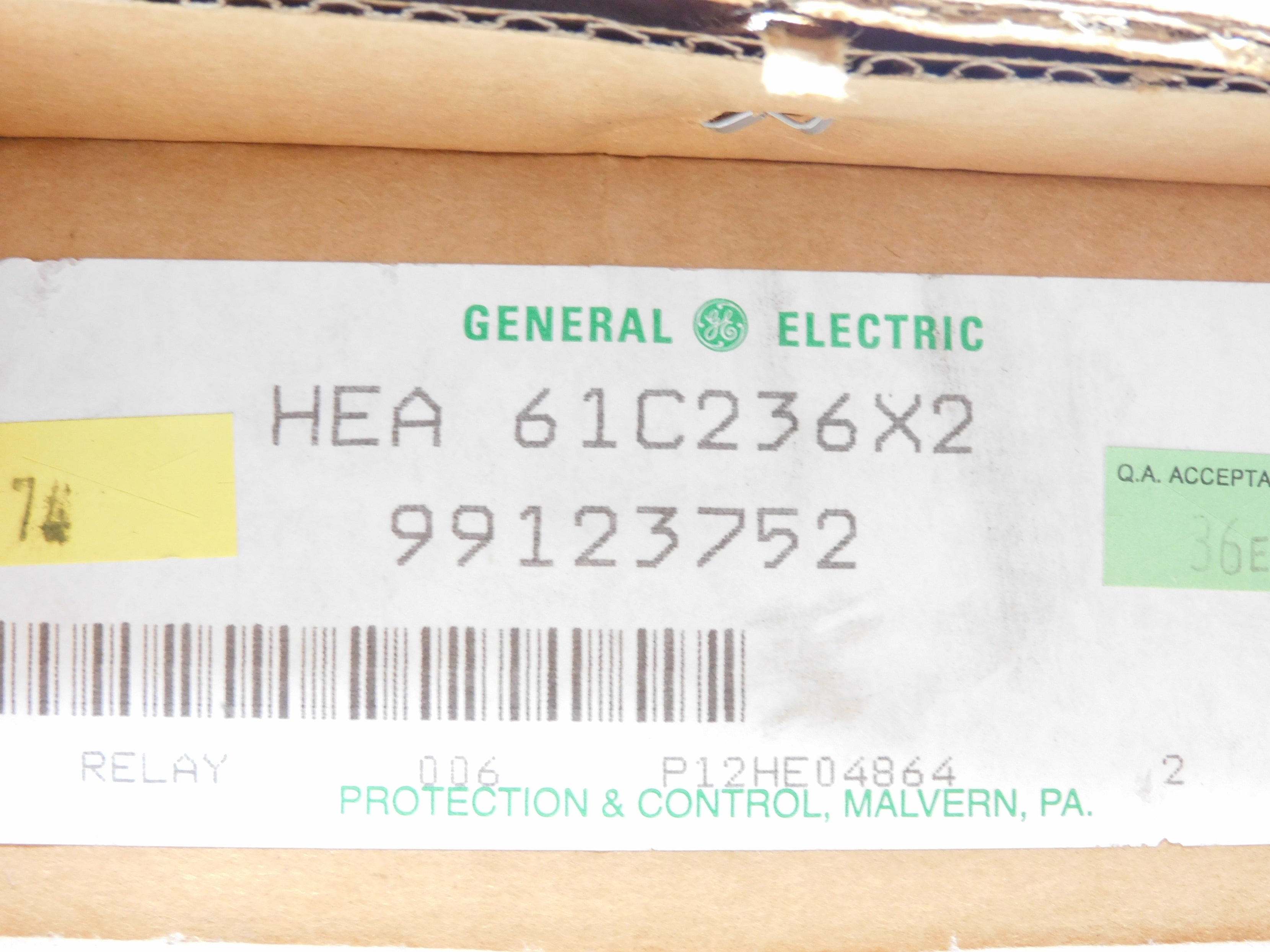GENERAL ELECTRIC 12HEA61C236X2 125VDC NSMP