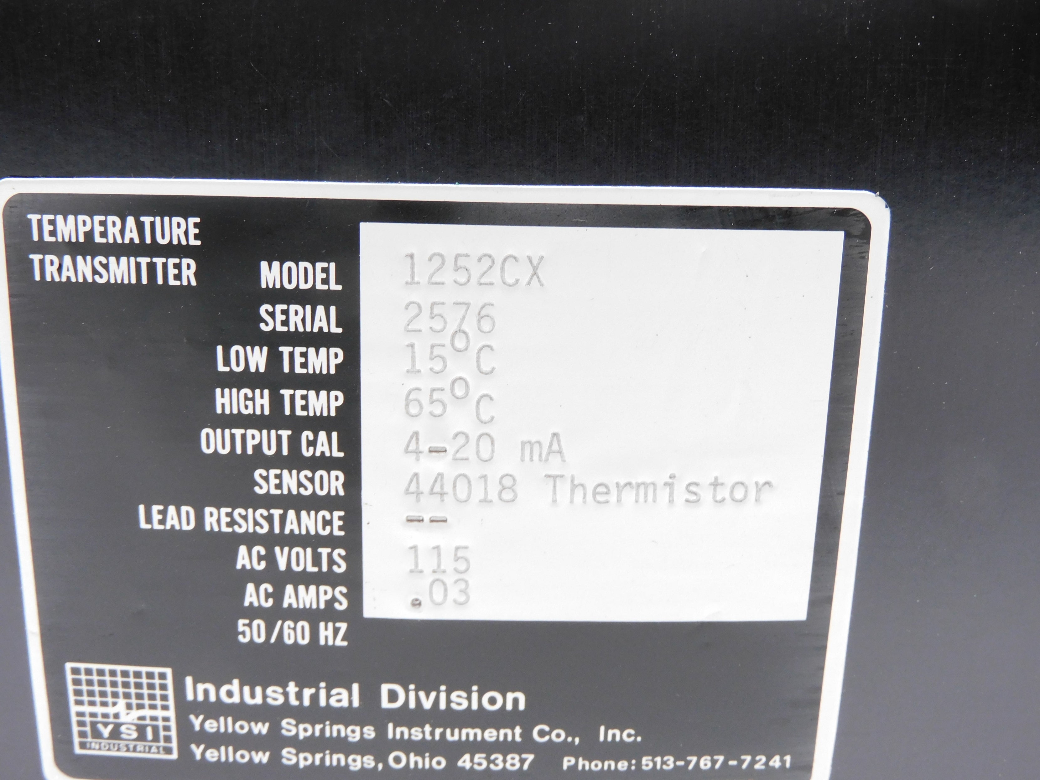 YSI 1252CX NSNP
