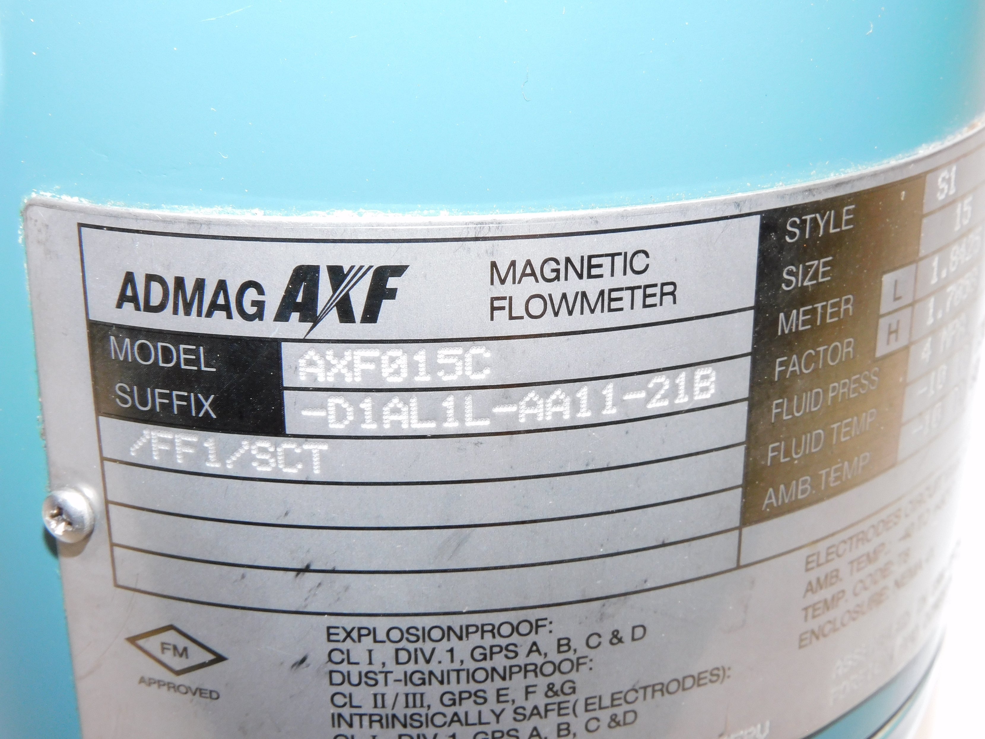 YOKOGAWA AXF015C-D1AL1L-AA11-21B/FF1/SCT UNMP