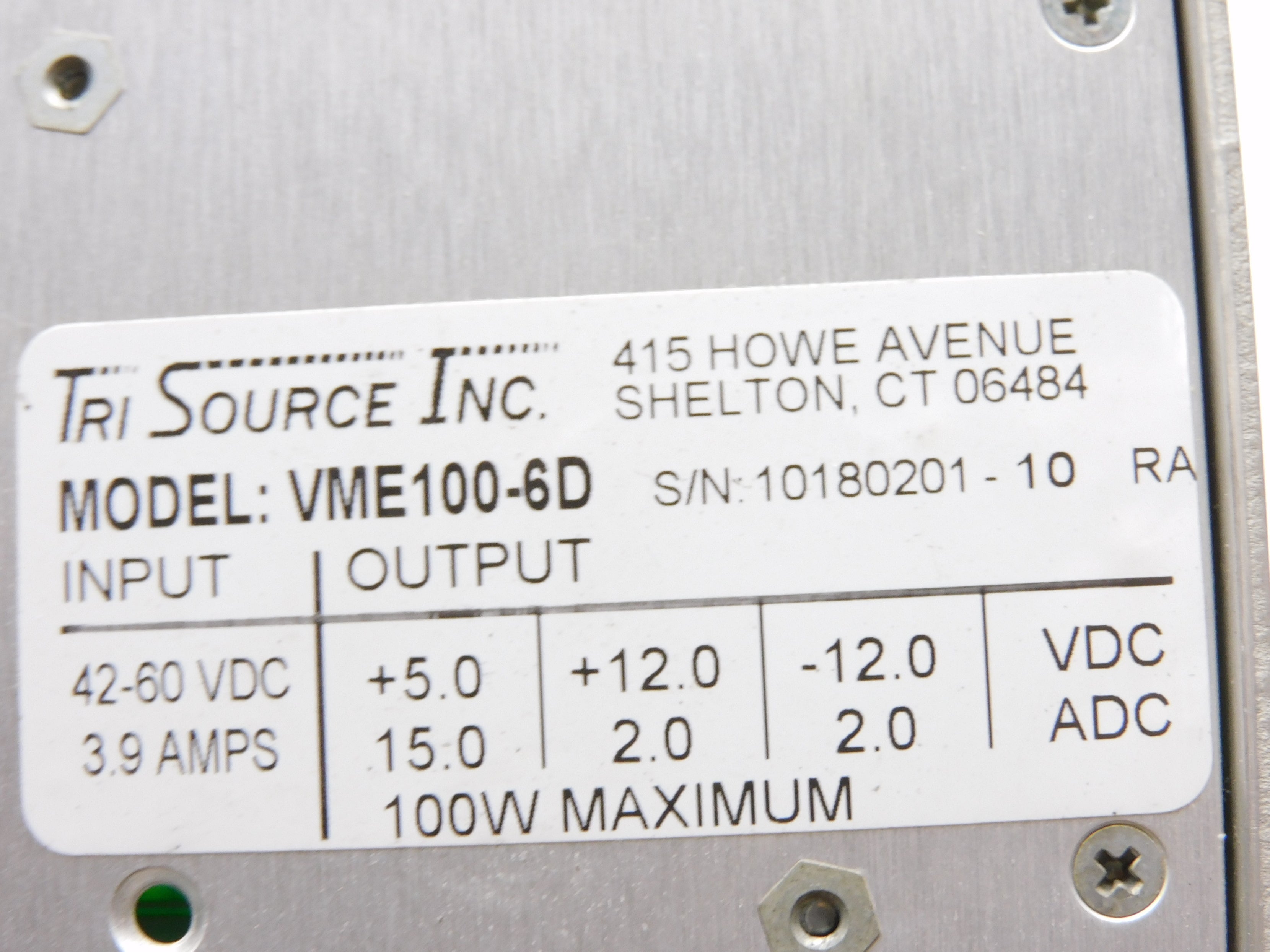 TRI SOURCE VME100-6D UNMP