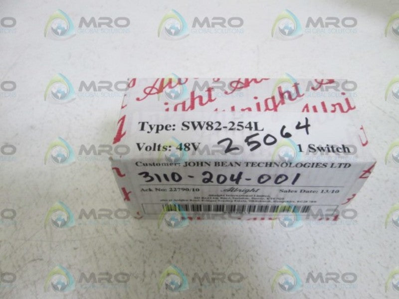 ALBRIGHT  SWITCH SW82-254L (RED&WHITE BOX)  NSMP