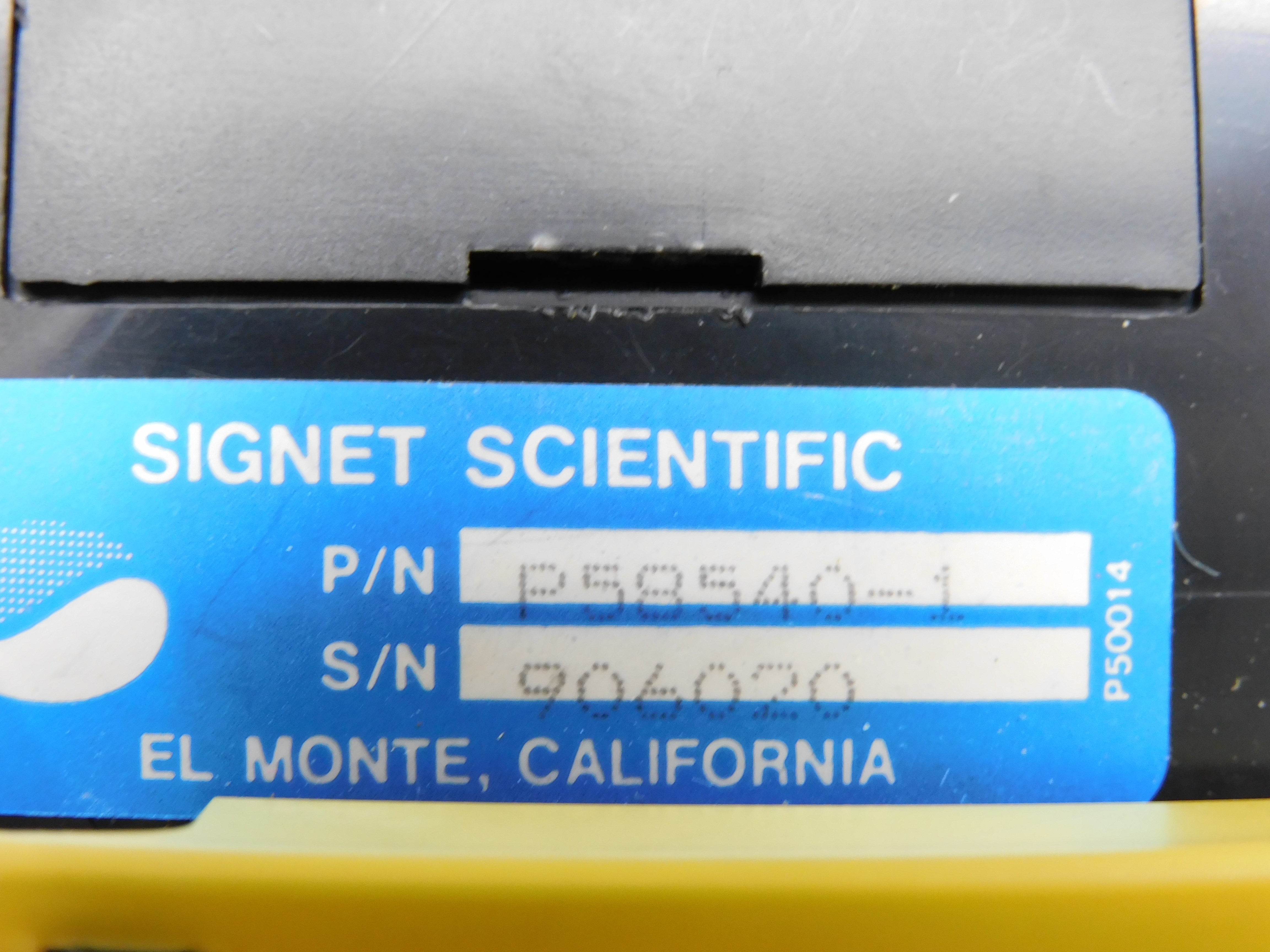 SIGNET SCIENTIFIC P58540-1 0-5GPM UNMP