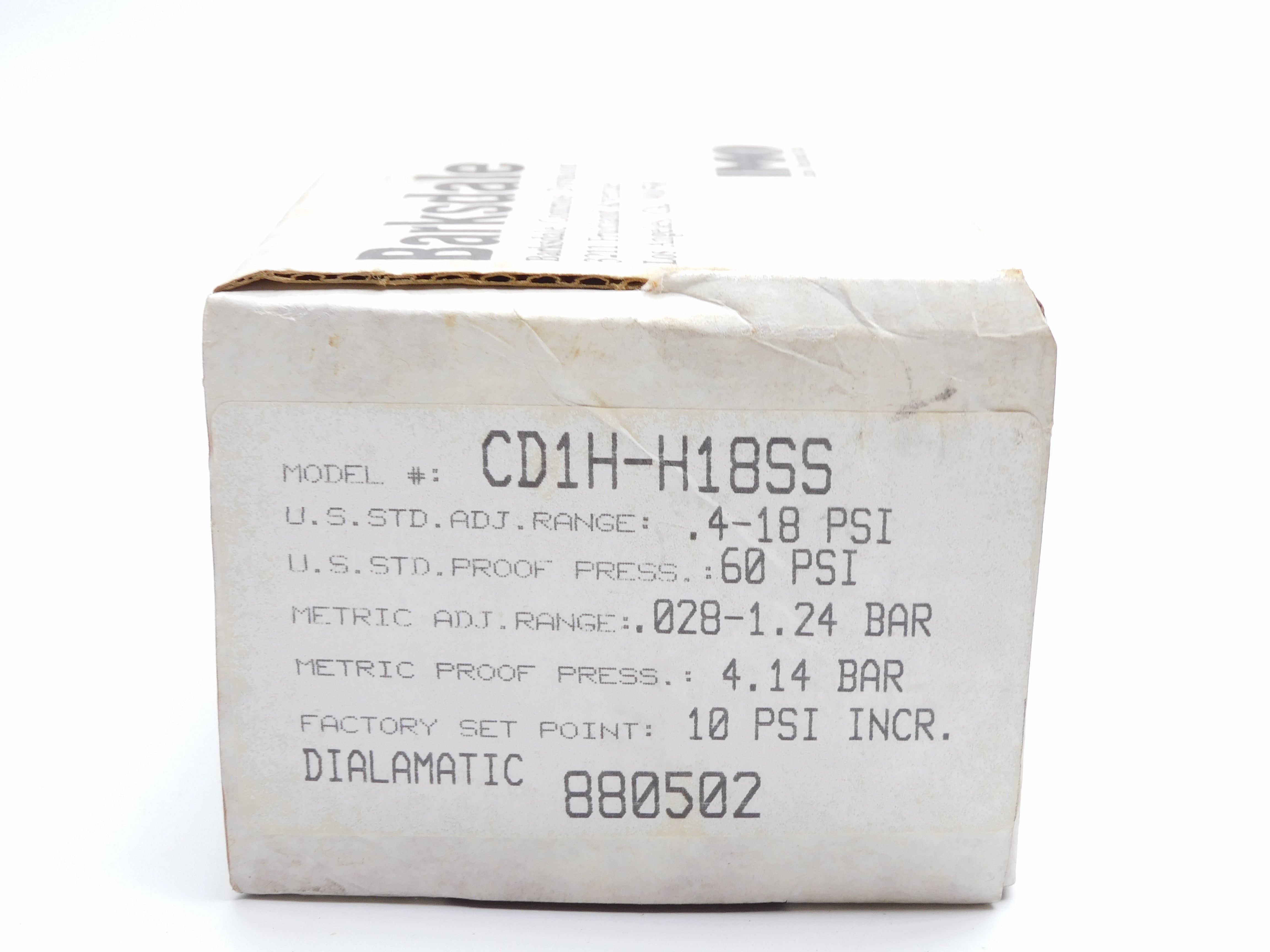 BARKSDALE CD1H-H18SS NSMP