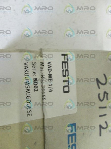 FESTO VACUUM GENERATOR VAD-ME-1/4  NSMP
