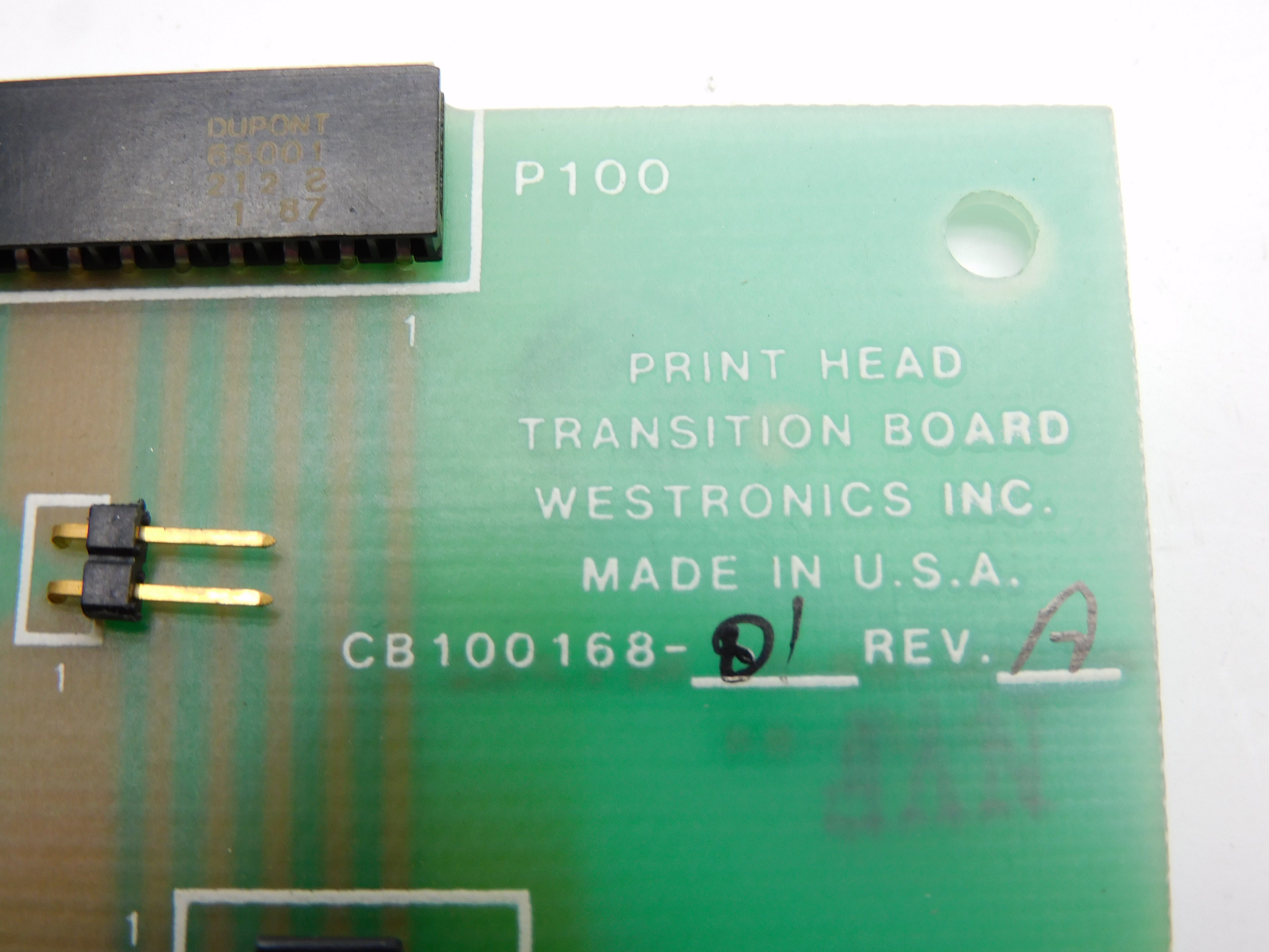 WESTRONICS CB100168-01 REV. A UNMP