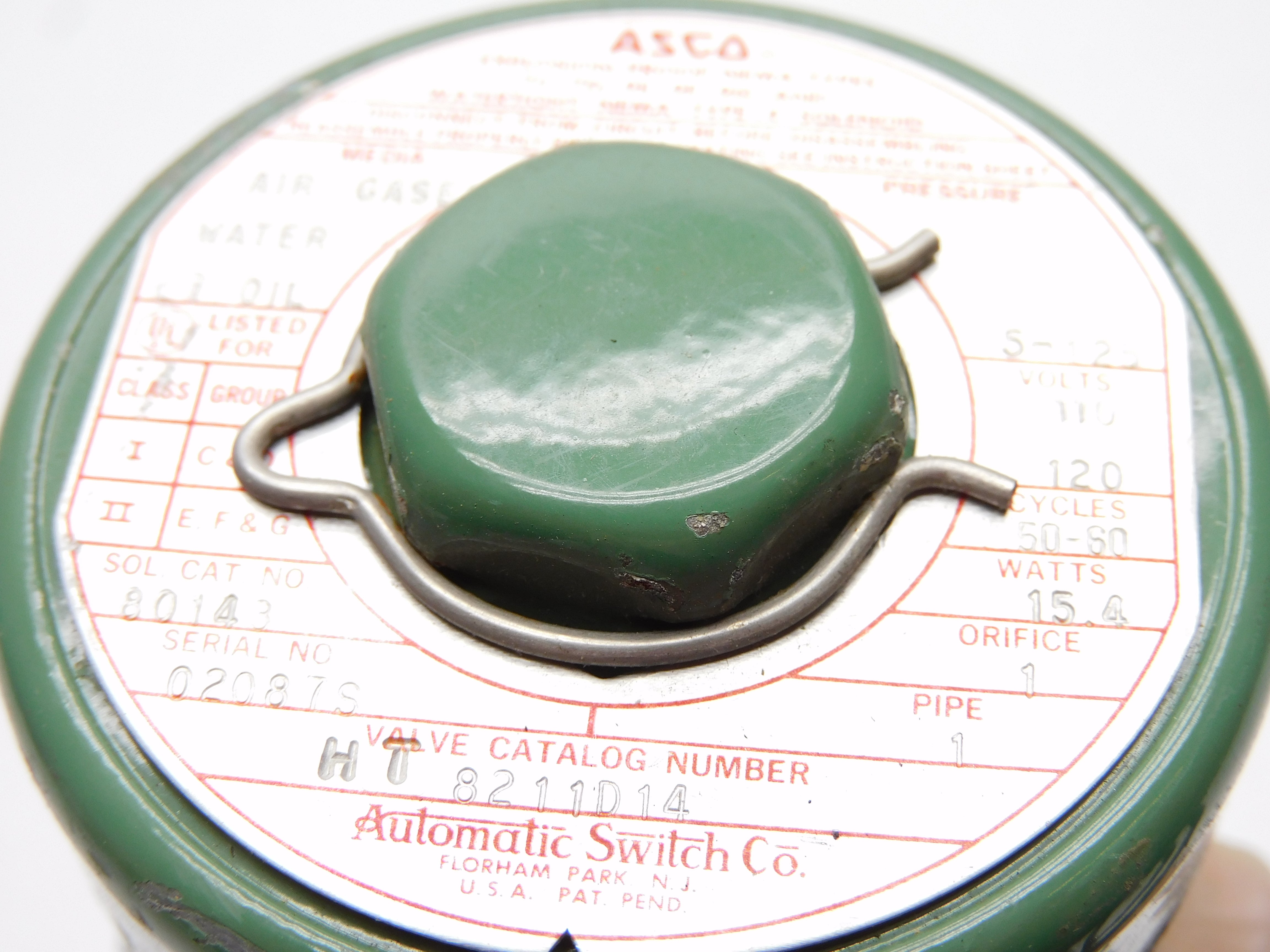 ASCO HT8211D14 115/120V 5-125PSI 1" UNMP