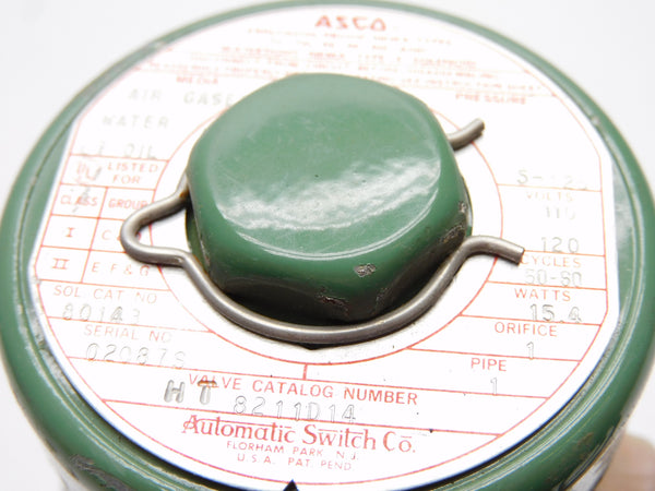 ASCO HT8211D14 115/120V 5-125PSI 1" UNMP