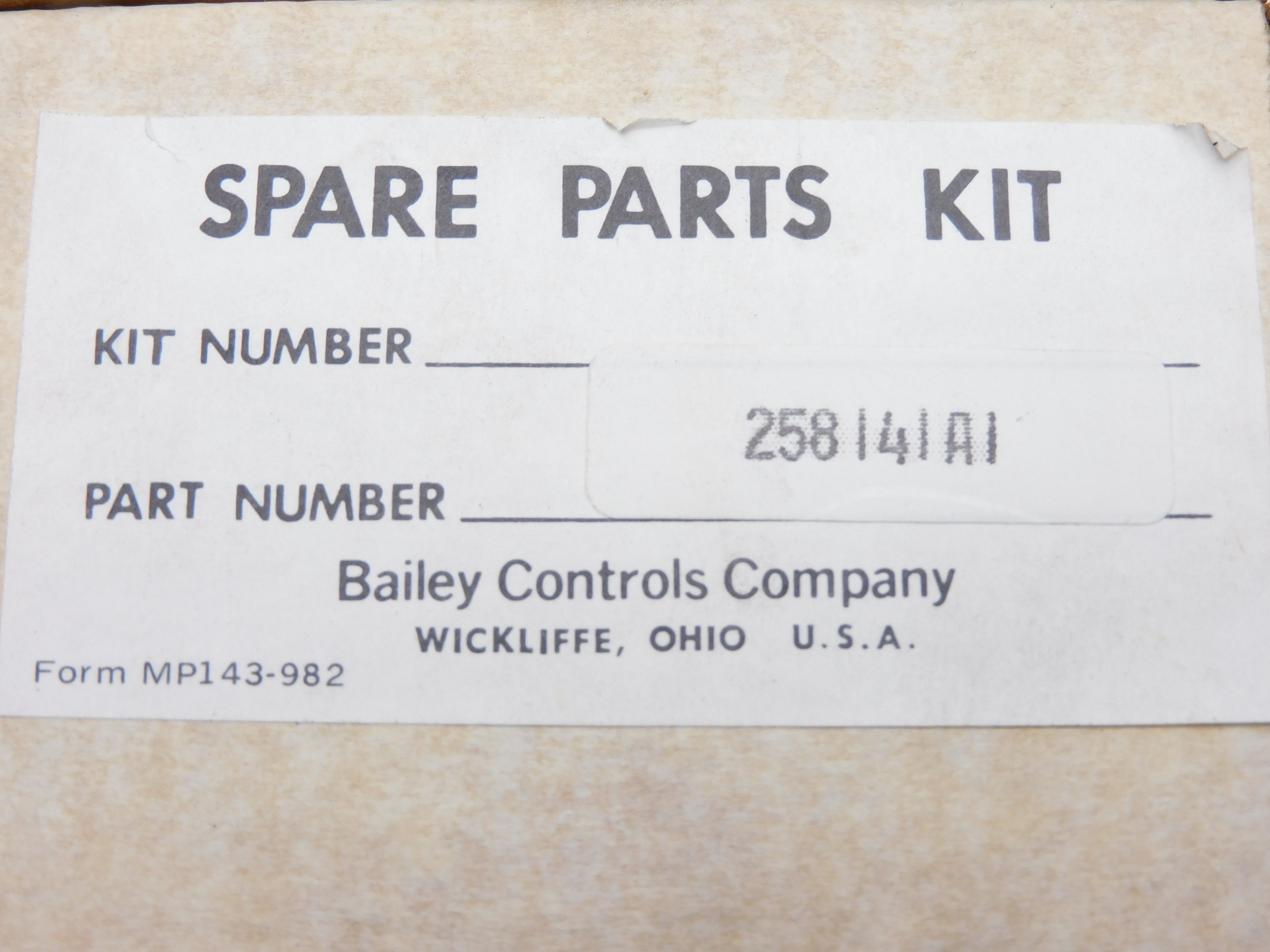 BAILEY 258141A1 NSMP