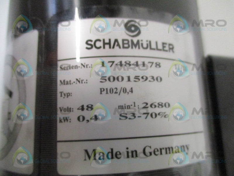 SCHABMULLER P102/0,4 50015930/50028487 DC BRUSH MOTOR 48V NSNP